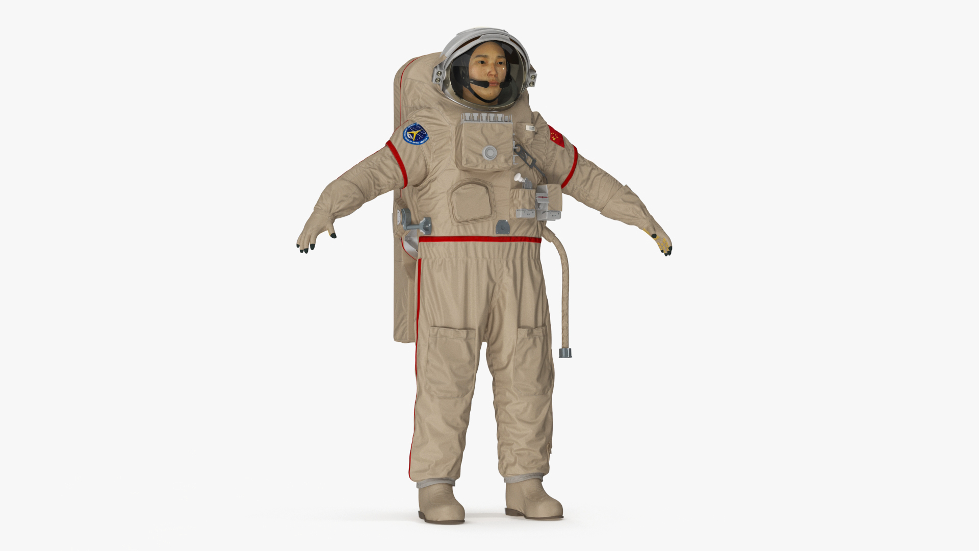Chinese Astronaut Space Suit Haiying Rigged for Maya 3D