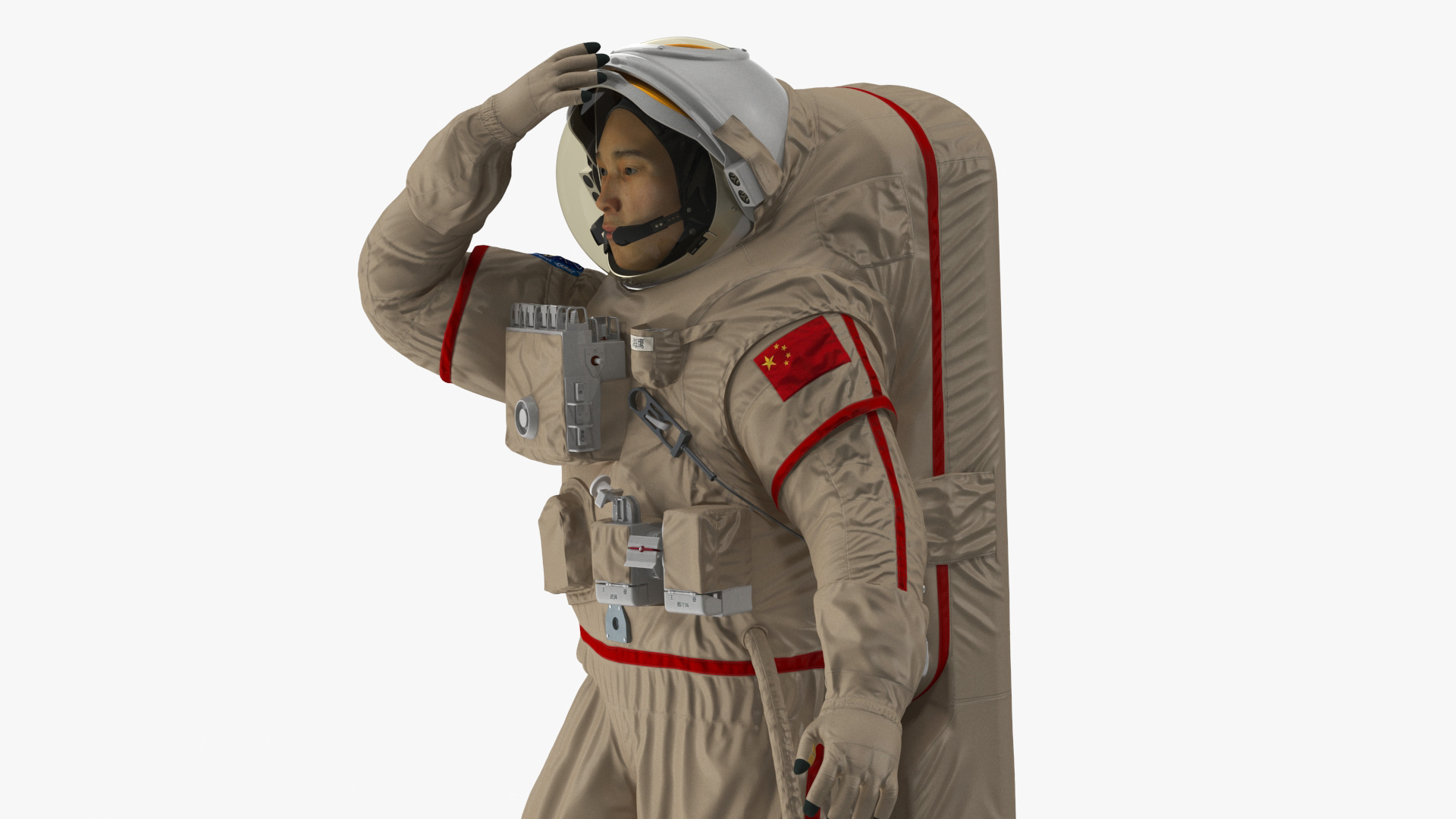 Chinese Astronaut Space Suit Haiying Rigged for Maya 3D