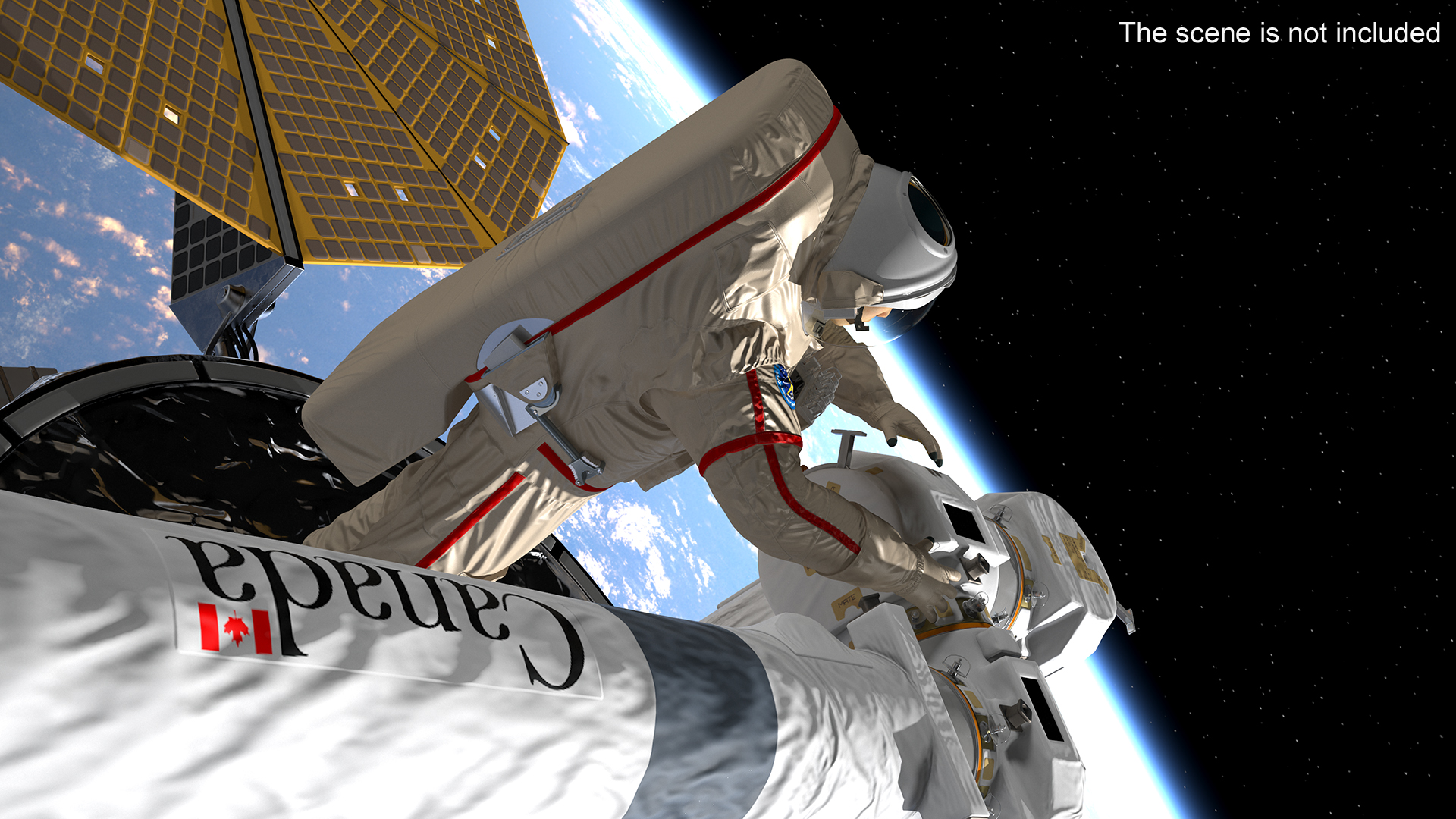Chinese Astronaut Space Suit Haiying Rigged for Maya 3D