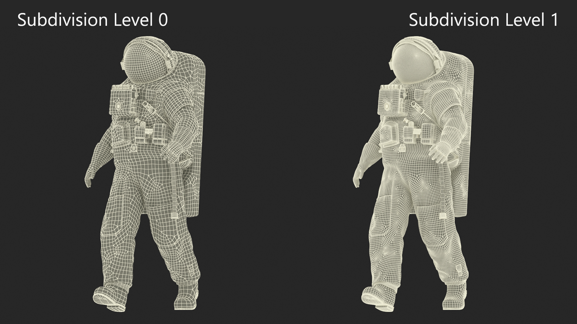 Chinese Astronaut Space Suit Haiying Rigged for Maya 3D