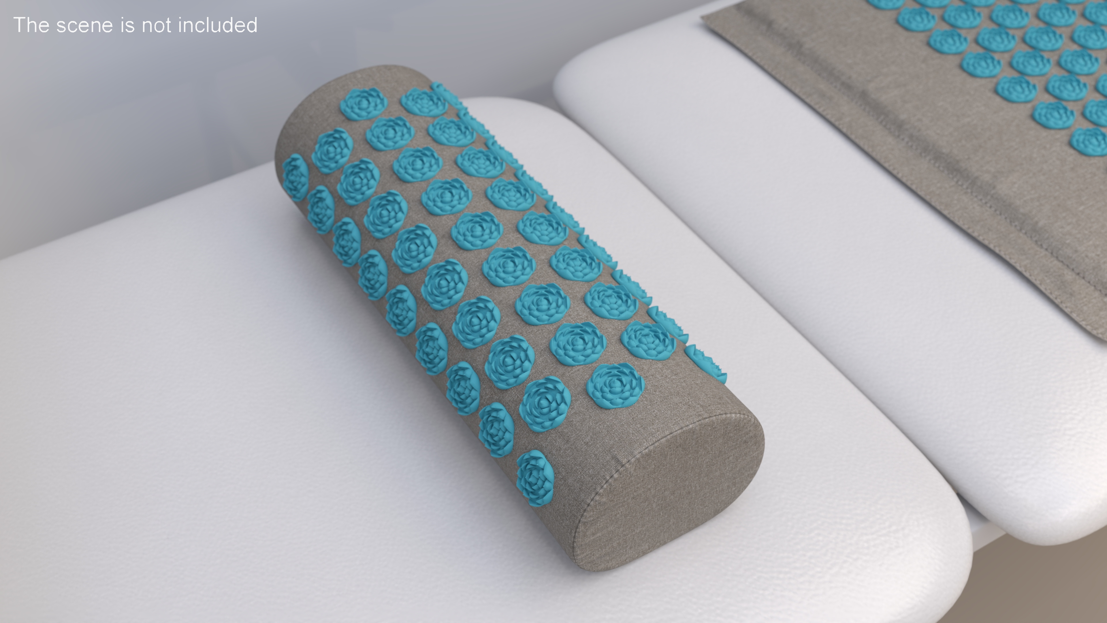 3D model Acupuncture Cylindrical Pillow Blue