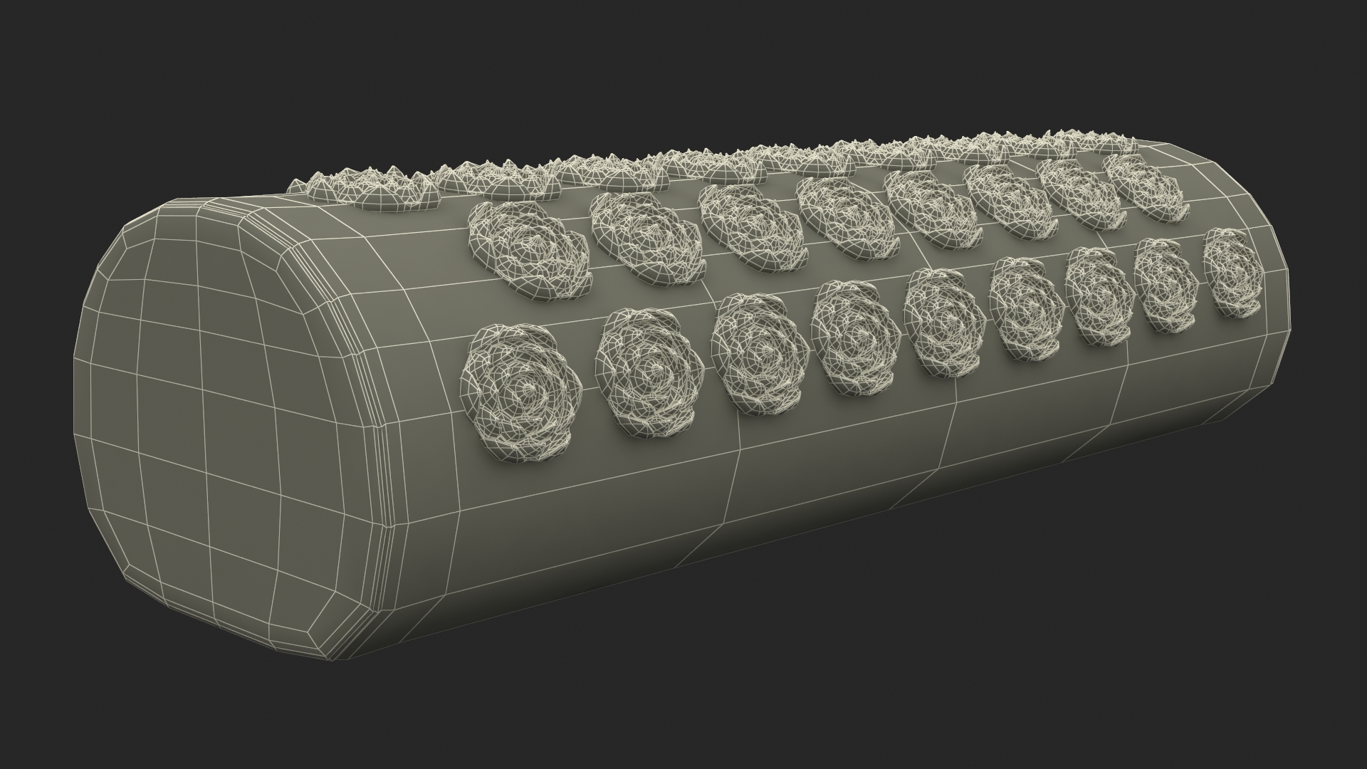 3D model Acupuncture Cylindrical Pillow Blue