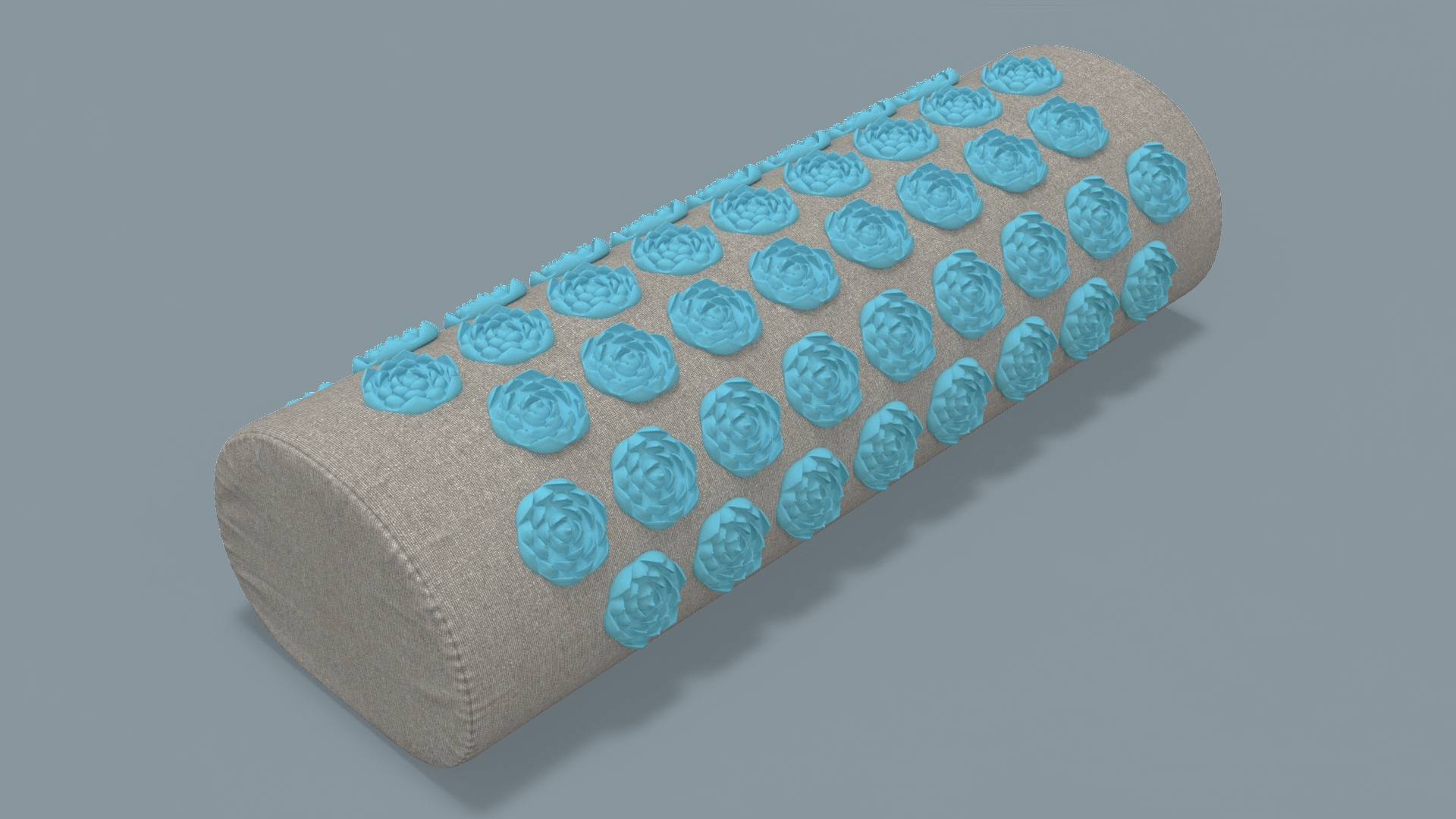 3D model Acupuncture Cylindrical Pillow Blue