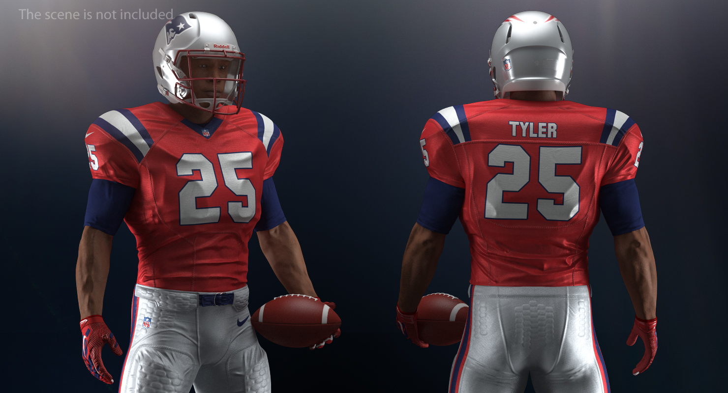 3D model Hand Holding American Football Ball