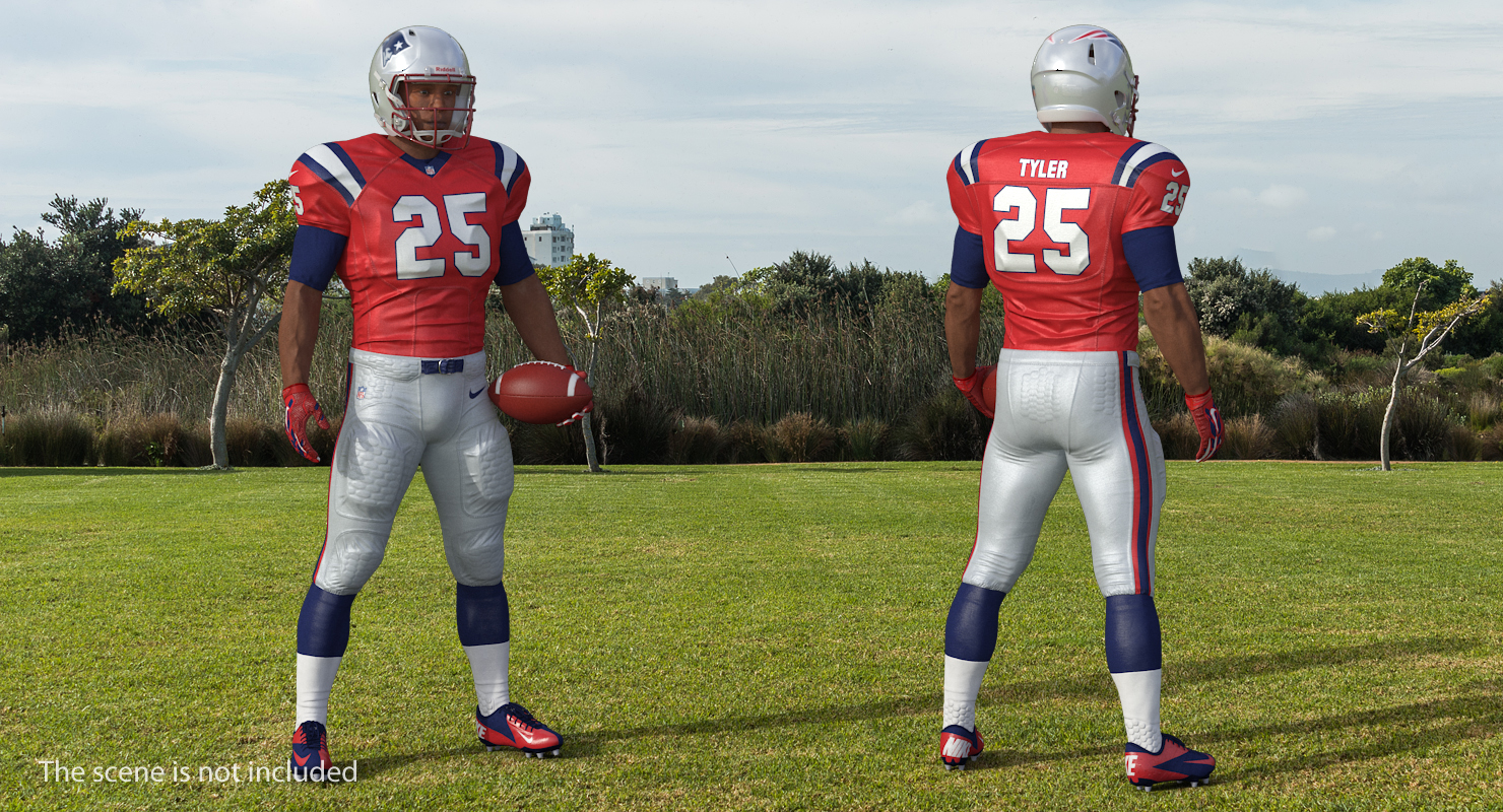 3D model Hand Holding American Football Ball