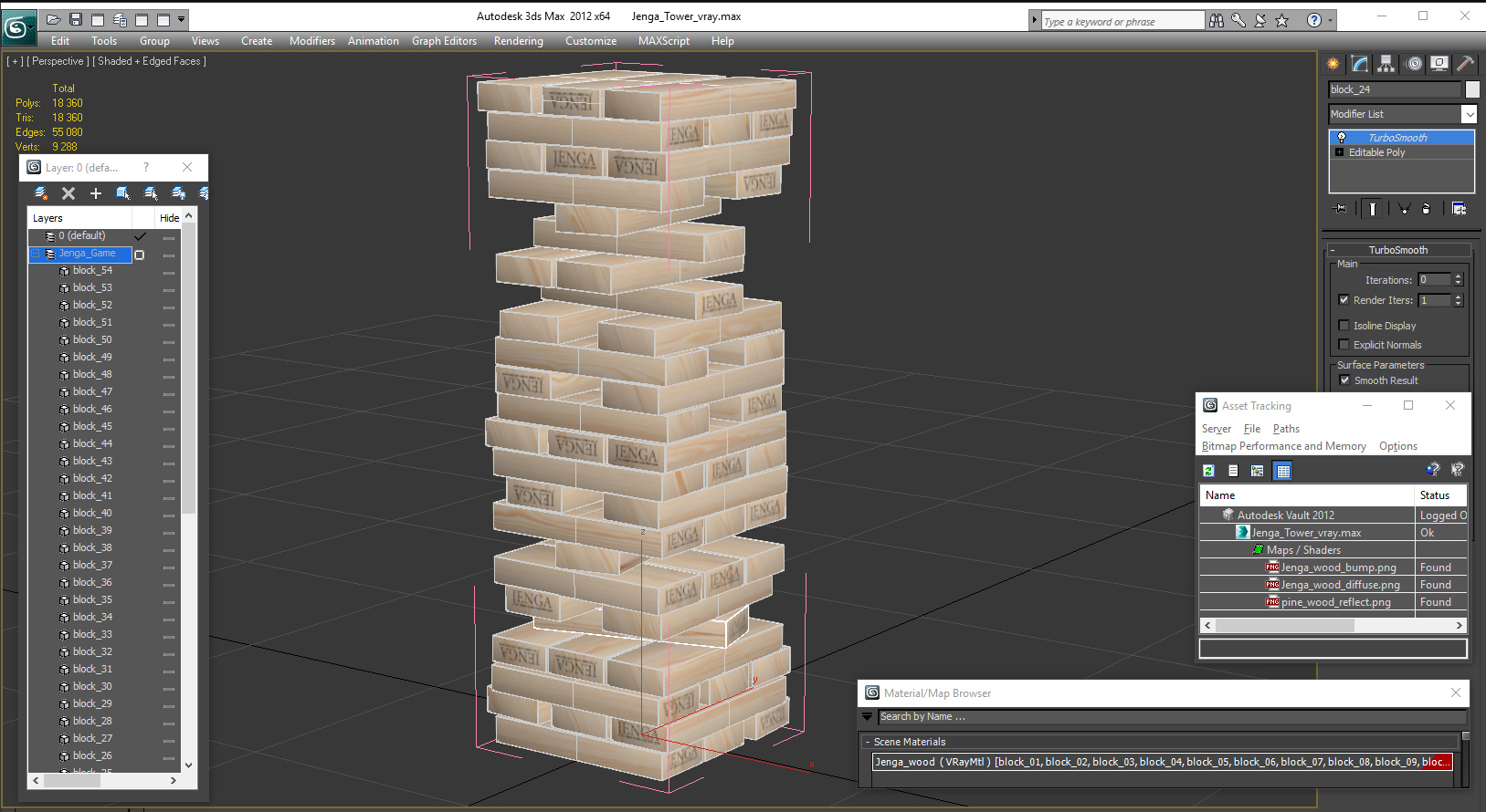 3D Jenga Tower