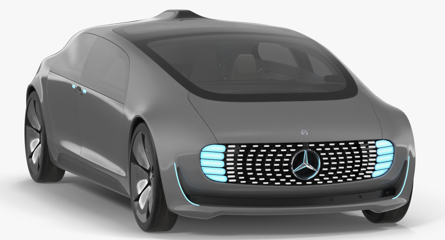 Mercedes Benz F015 Self Driving Car Concept Rigged for Cinema 4D 3D model