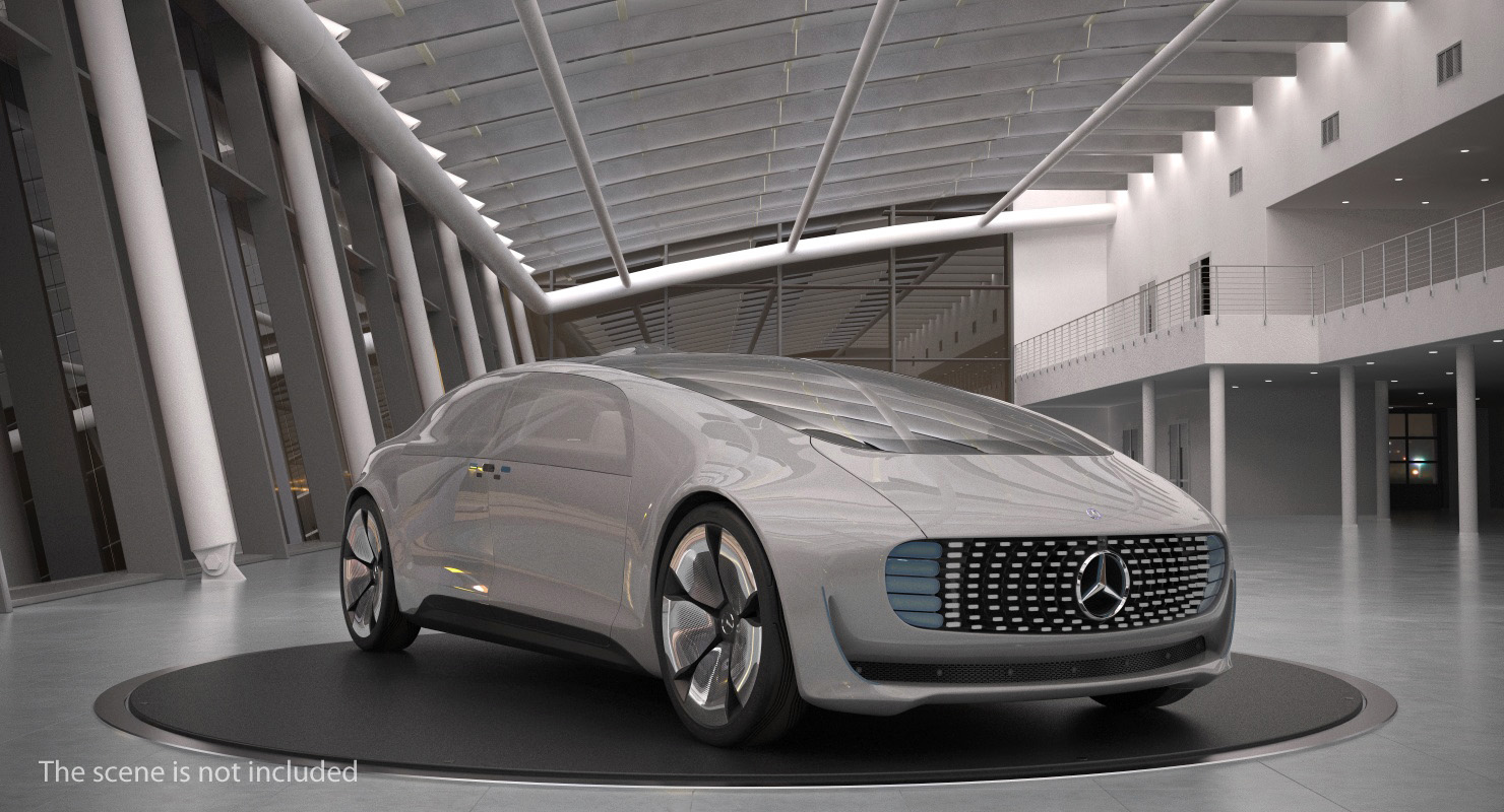 Mercedes Benz F015 Self Driving Car Concept Rigged for Cinema 4D 3D model