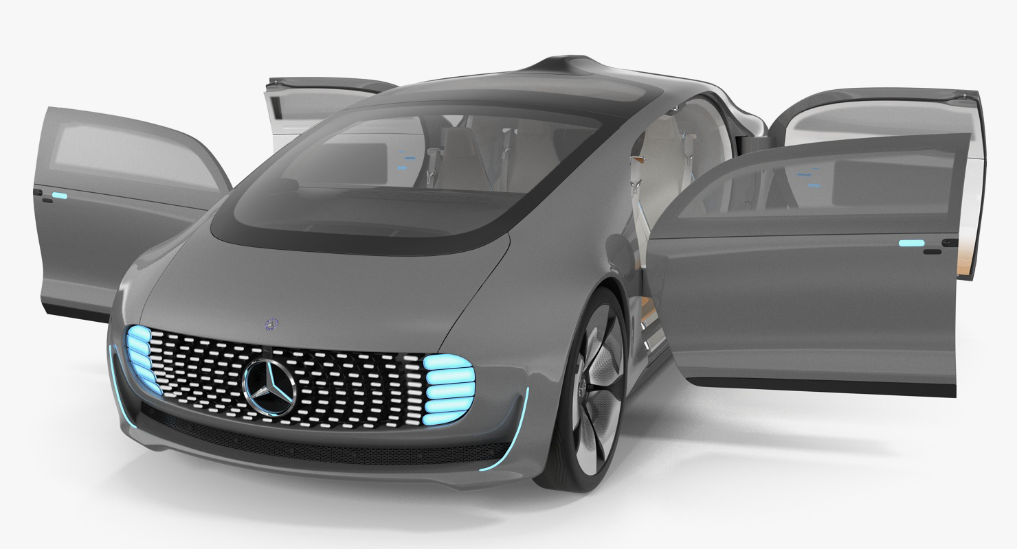 Mercedes Benz F015 Self Driving Car Concept Rigged for Cinema 4D 3D model
