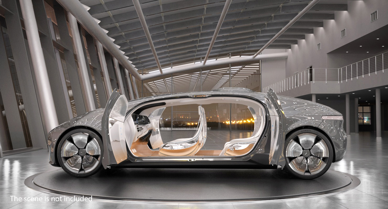 Mercedes Benz F015 Self Driving Car Concept Rigged for Cinema 4D 3D model