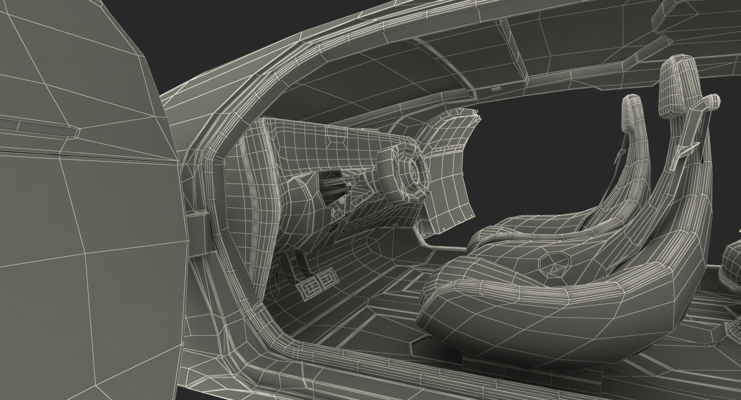 Mercedes Benz F015 Self Driving Car Concept Rigged for Cinema 4D 3D model