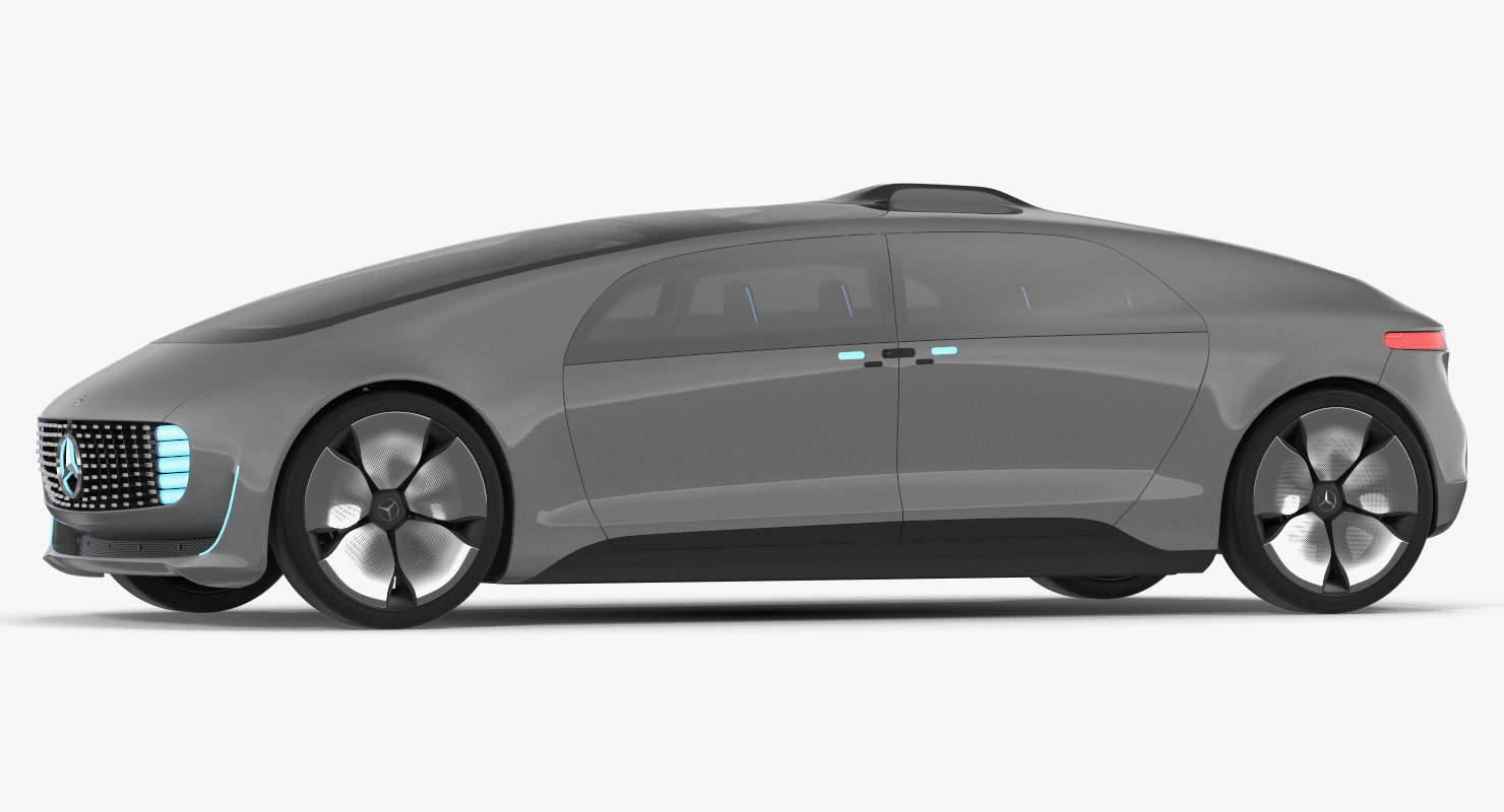 Mercedes Benz F015 Self Driving Car Concept Rigged for Cinema 4D 3D model