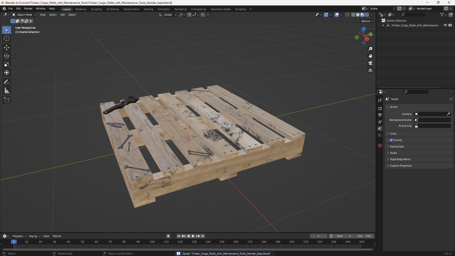 Timber Cargo Pallet with Maintenance Tools - view 10