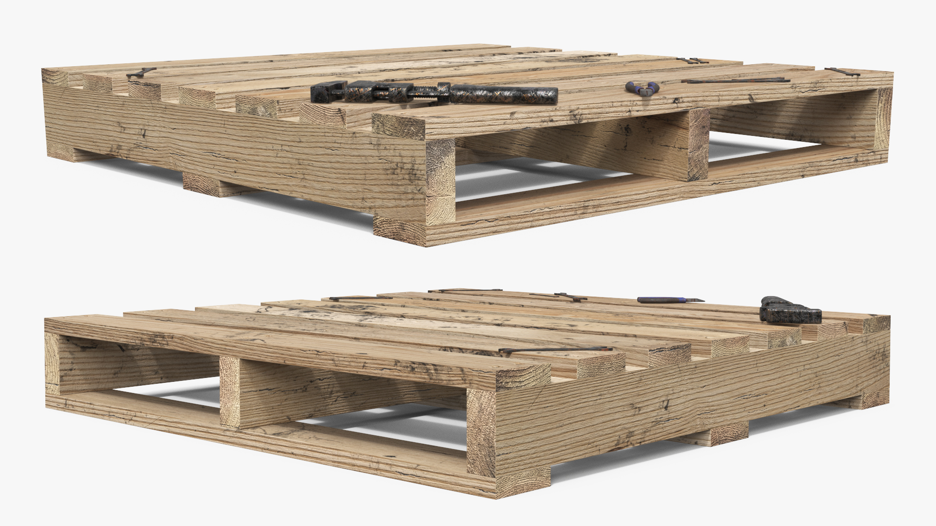 Timber Cargo Pallet with Maintenance Tools - view 2