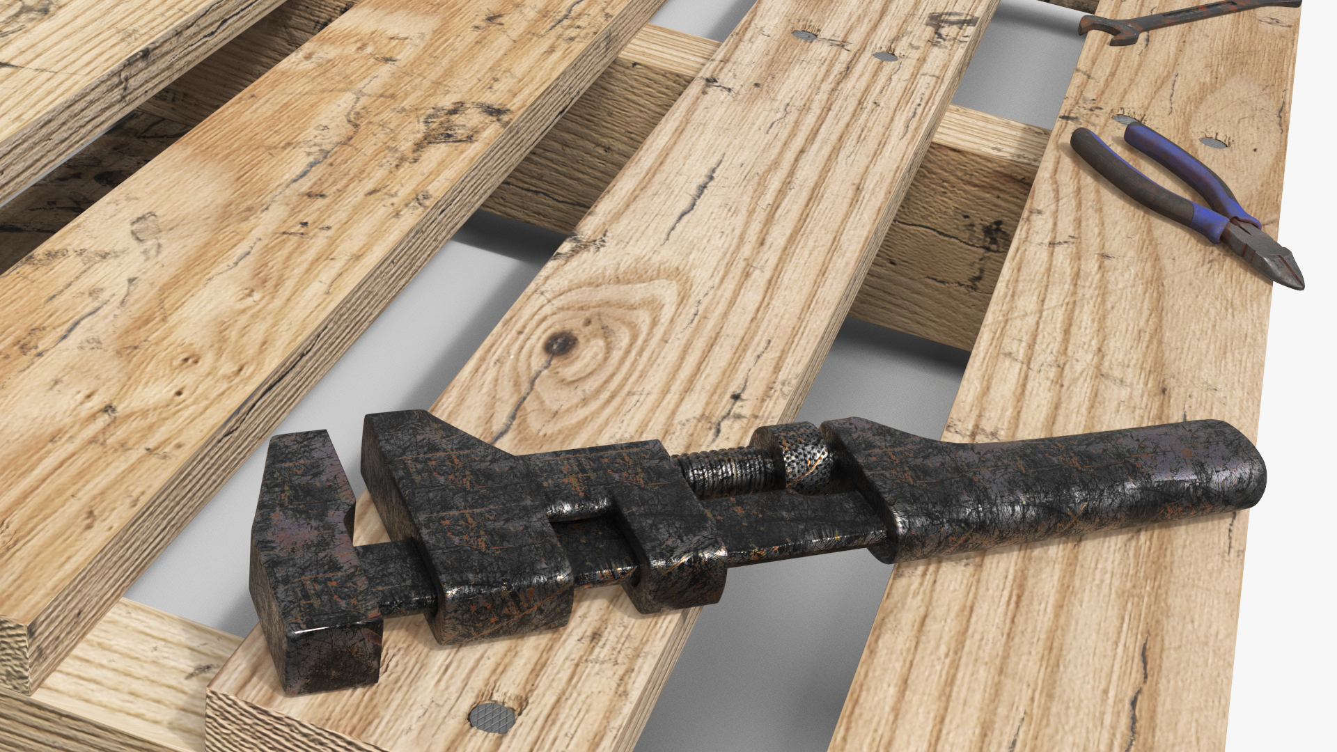 Timber Cargo Pallet with Maintenance Tools - view 7
