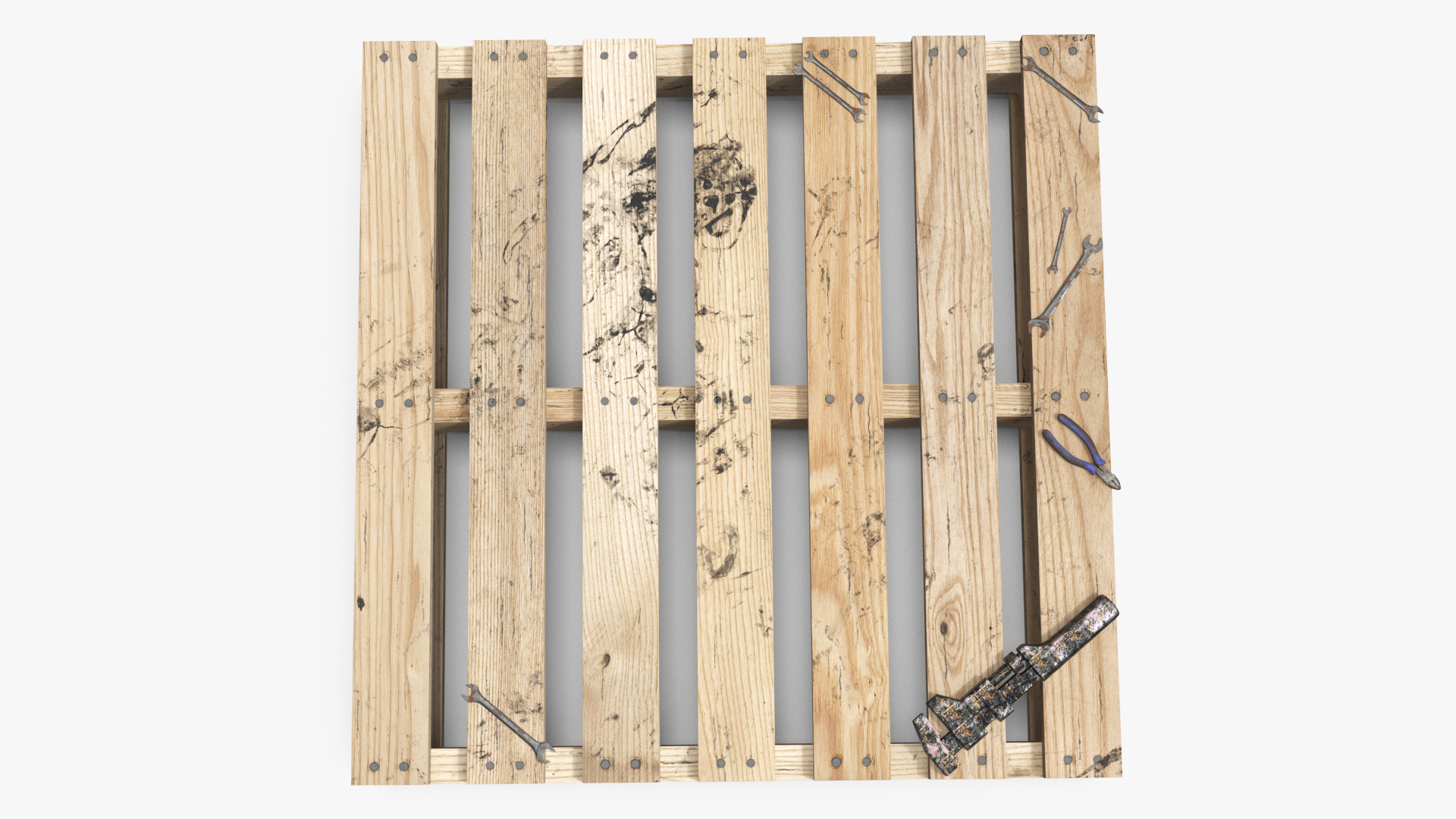 Timber Cargo Pallet with Maintenance Tools - view 3