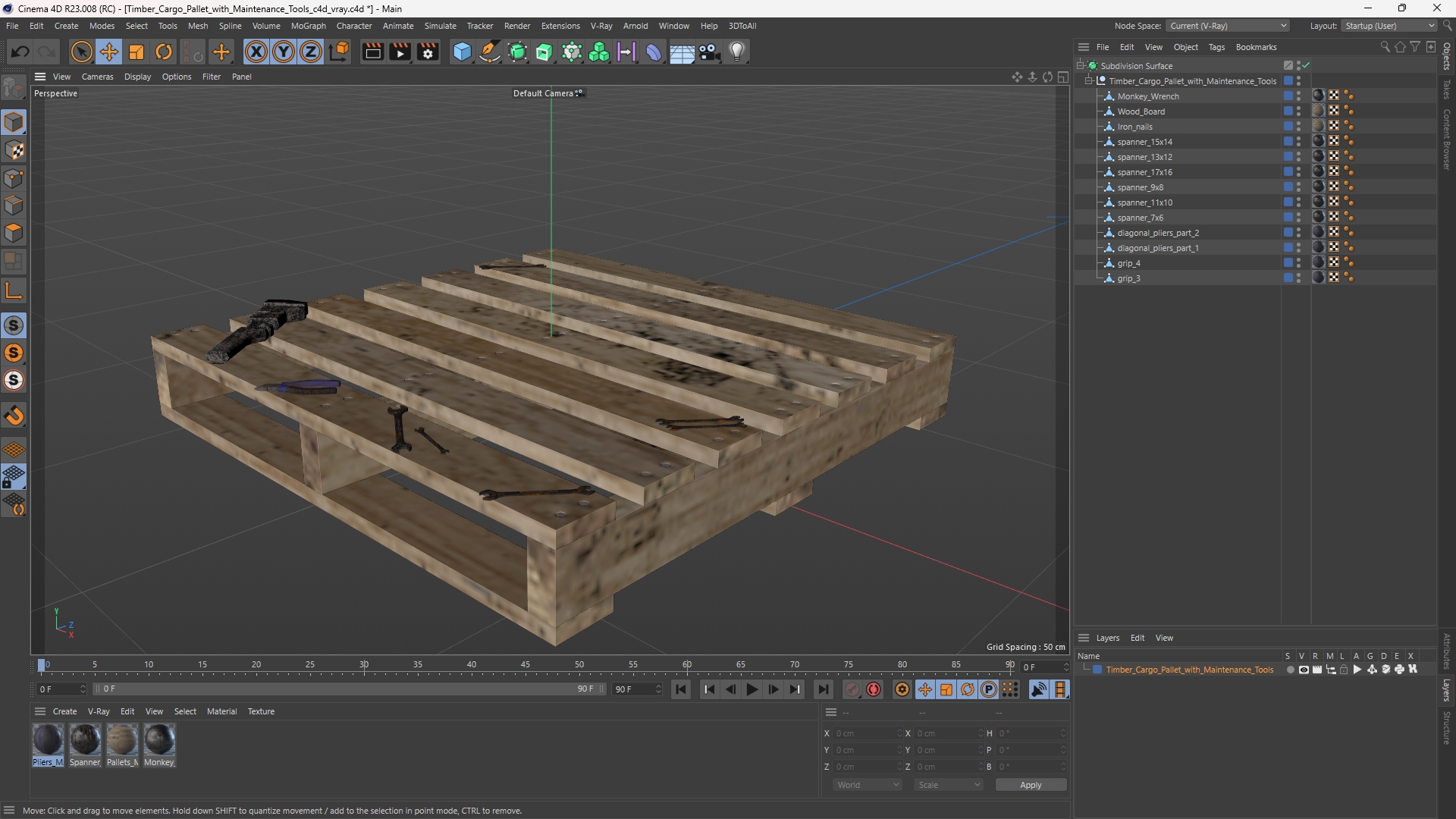 Timber Cargo Pallet with Maintenance Tools - view 12