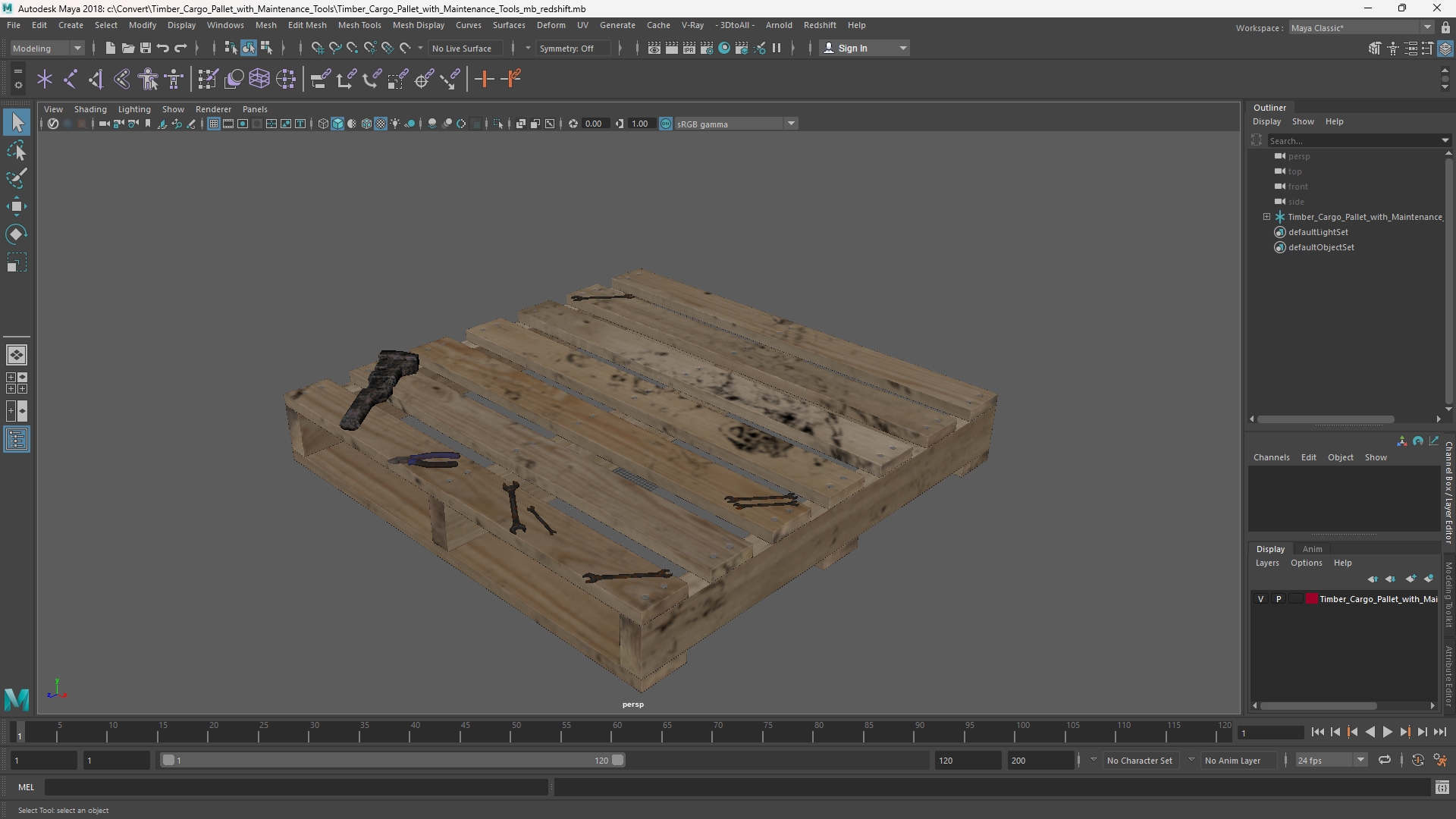 Timber Cargo Pallet with Maintenance Tools - view 11