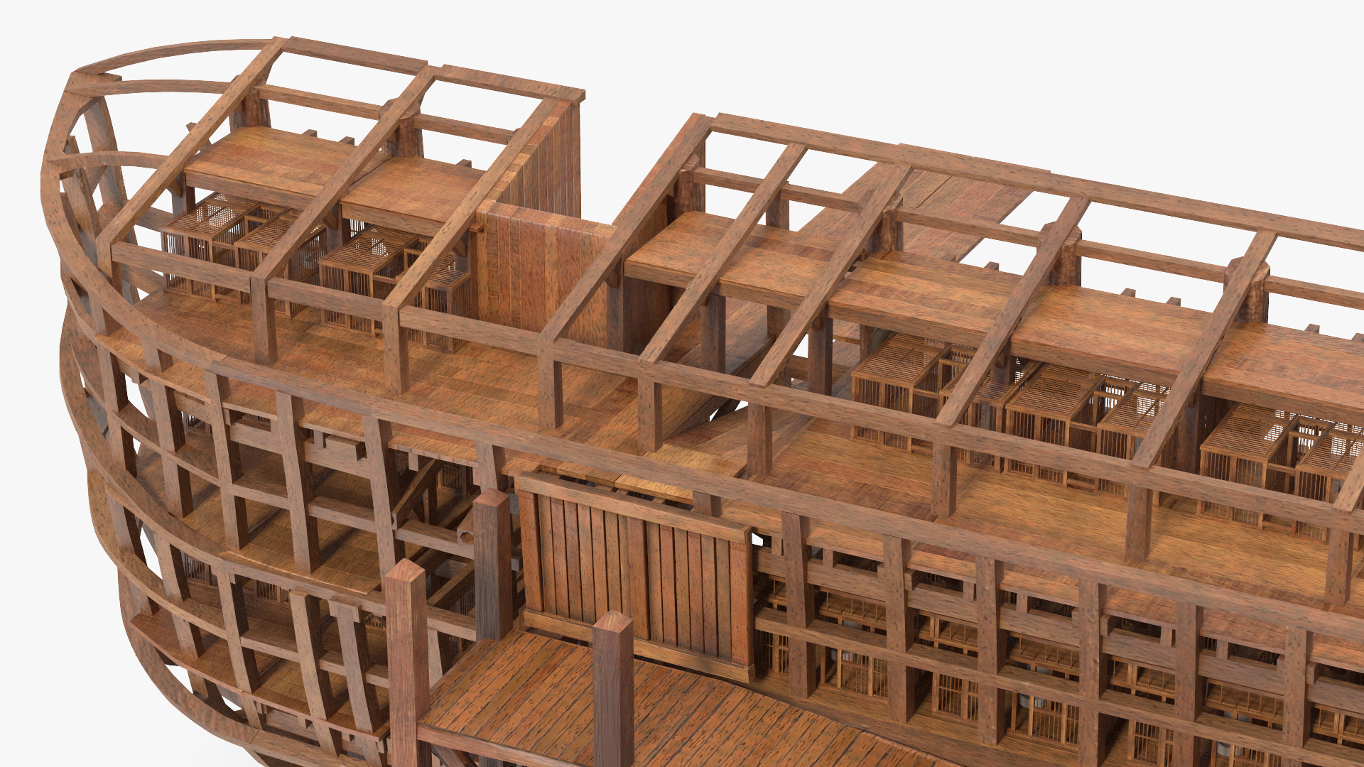 3D Noah Ark Cross Section Clear model