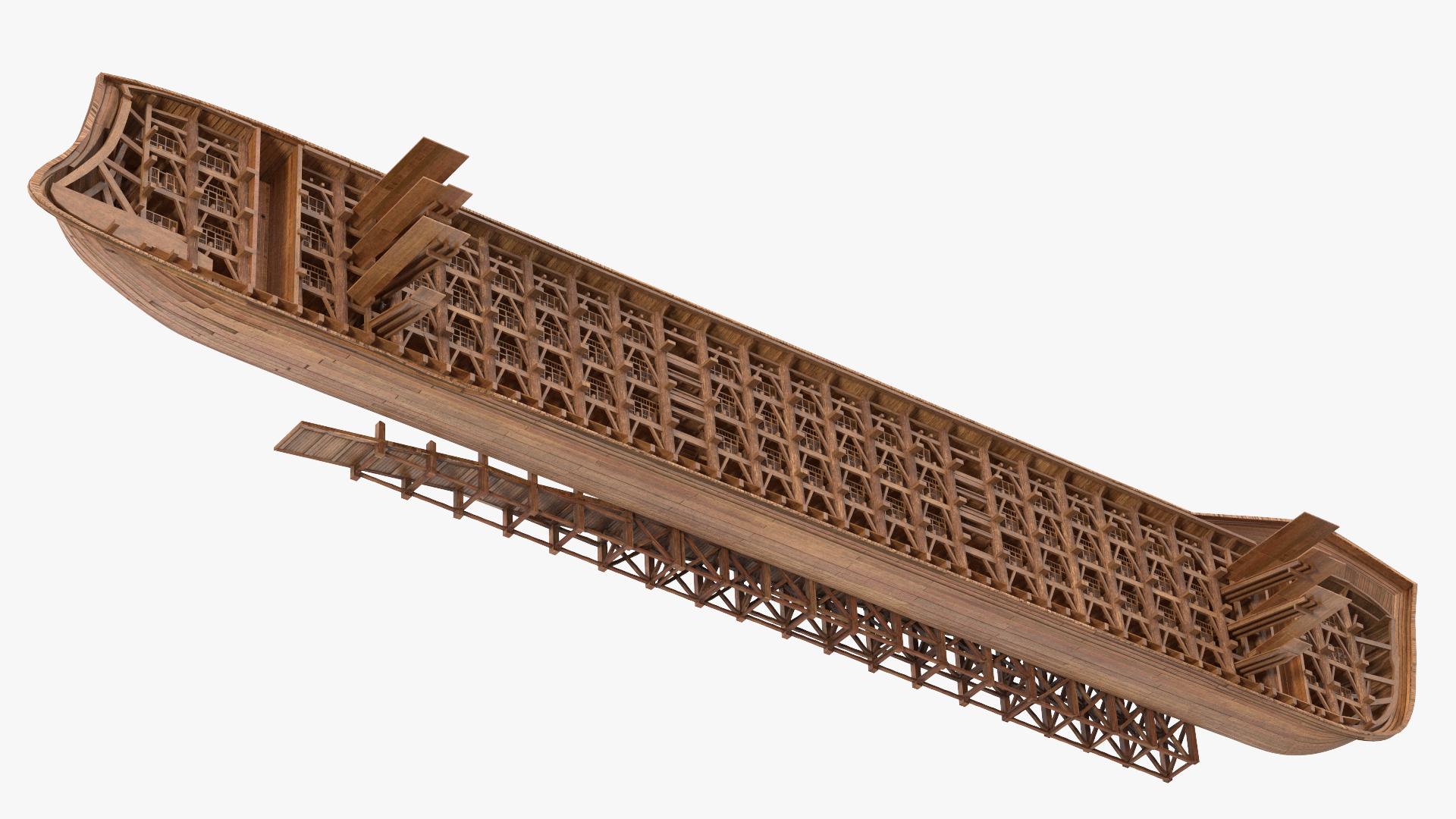 3D Noah Ark Cross Section Clear model