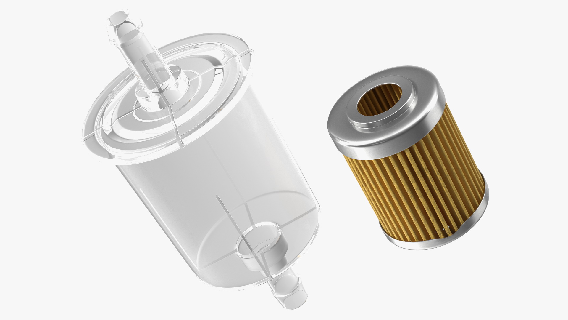 Motorcycle Universal Inline Fuel Filter 3D model