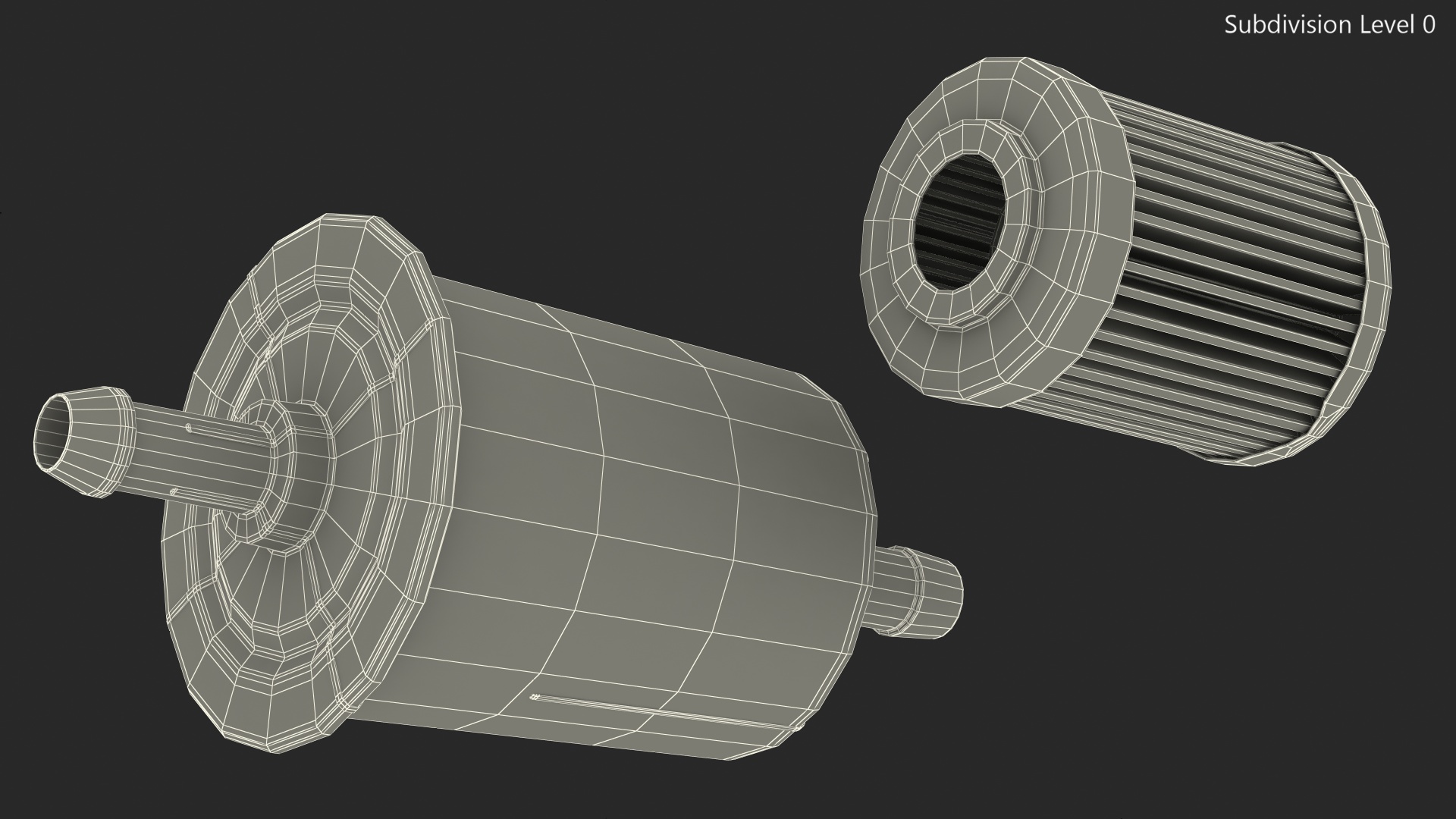 Motorcycle Universal Inline Fuel Filter 3D model