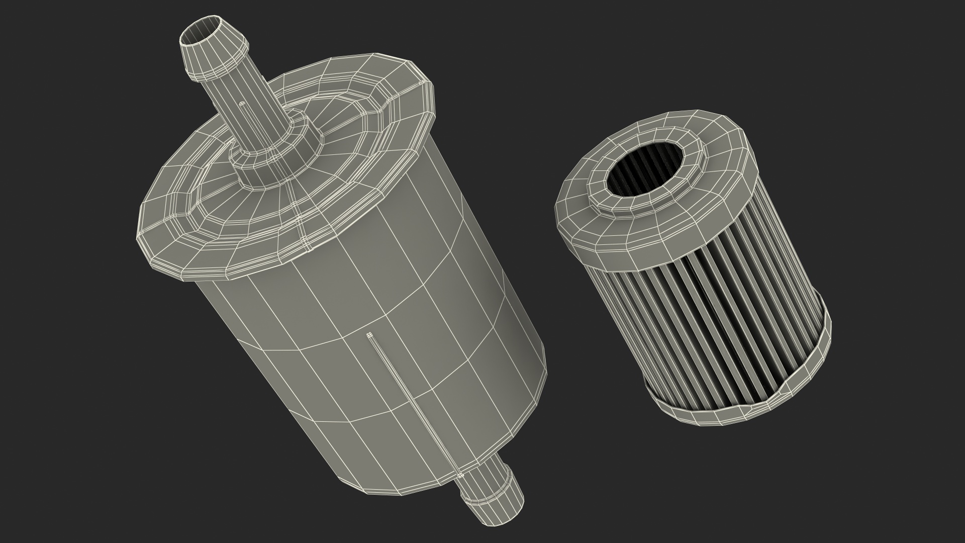 Motorcycle Universal Inline Fuel Filter 3D model