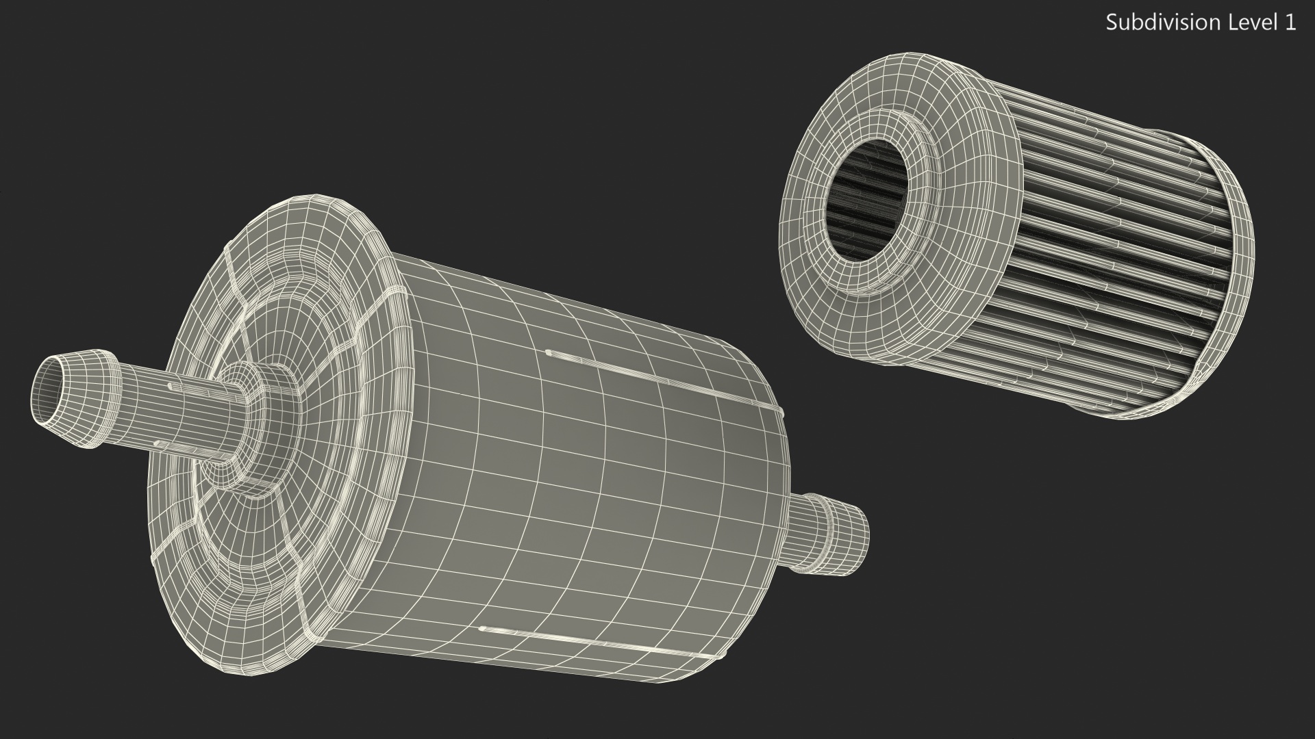 Motorcycle Universal Inline Fuel Filter 3D model