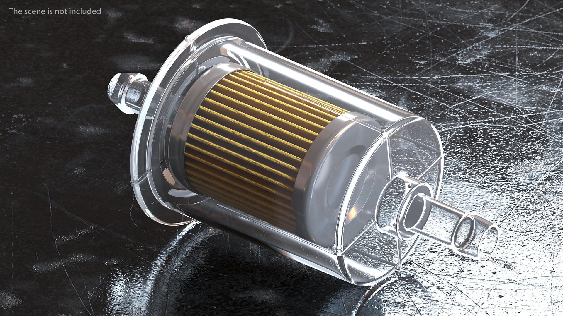 Motorcycle Universal Inline Fuel Filter 3D model