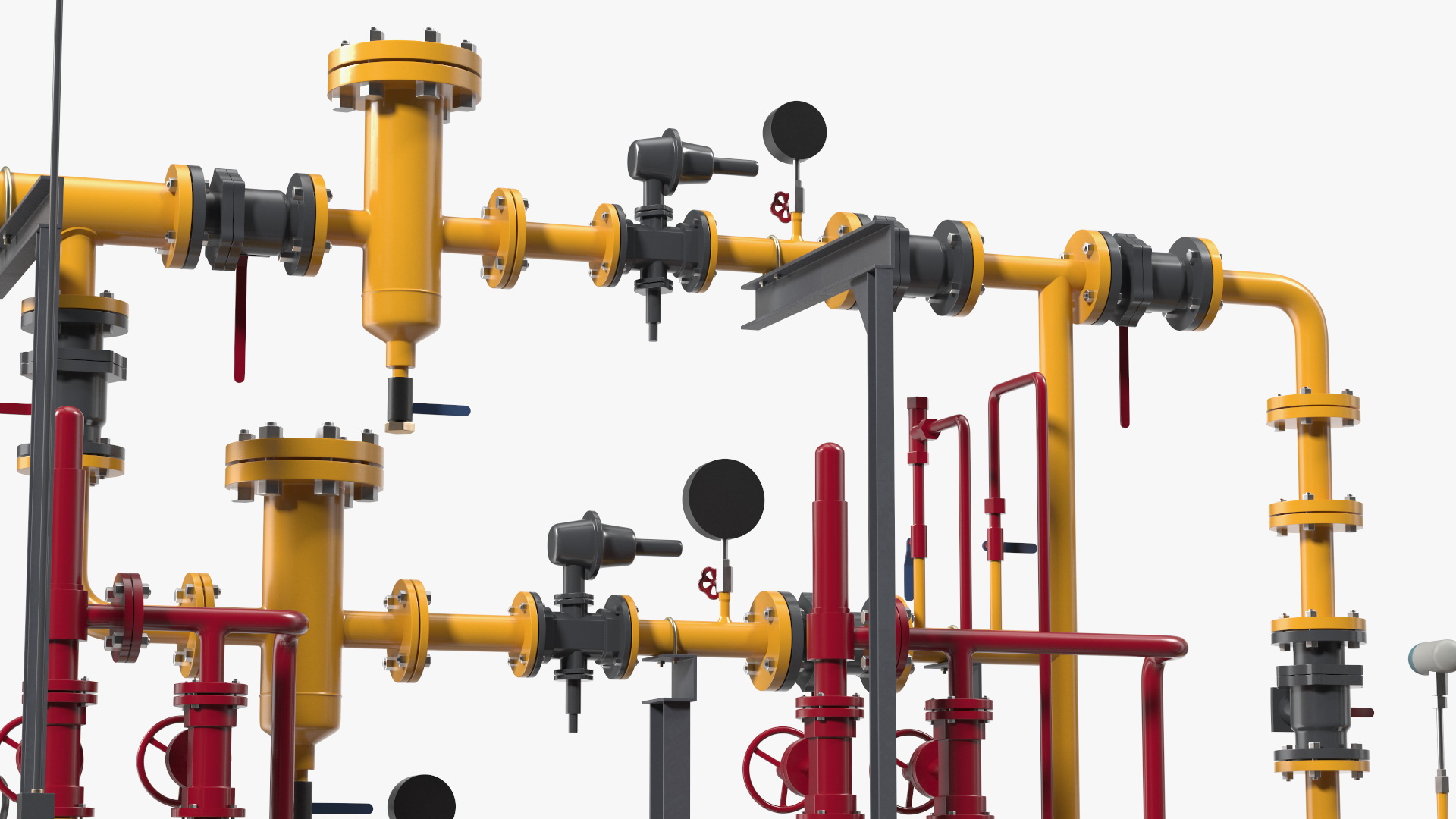 LNG Gas Filling Station Pipe Block 3D model