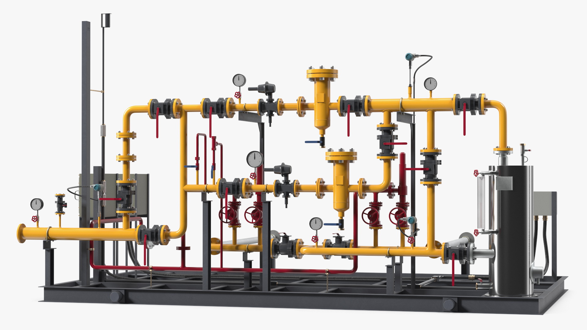 LNG Gas Filling Station Pipe Block 3D model
