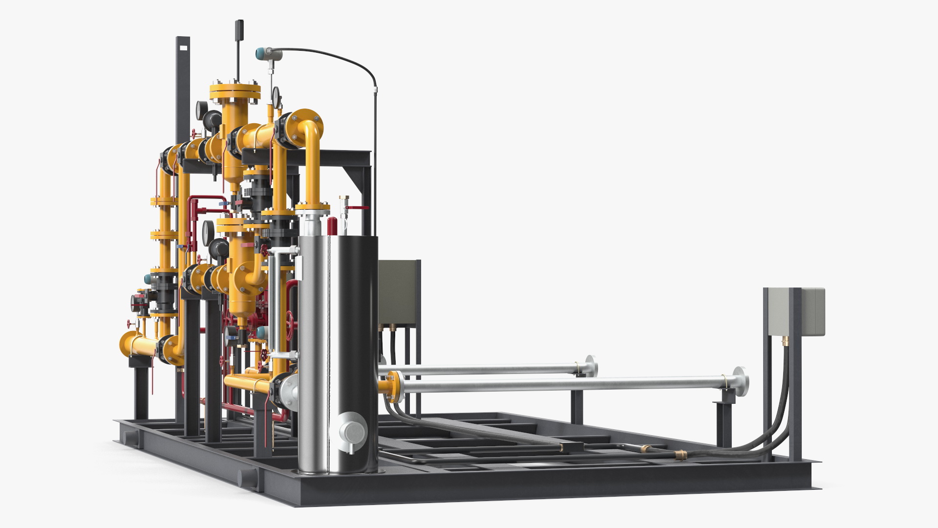 LNG Gas Filling Station Pipe Block 3D model