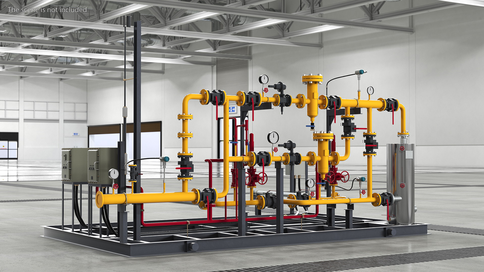 LNG Gas Filling Station Pipe Block 3D model