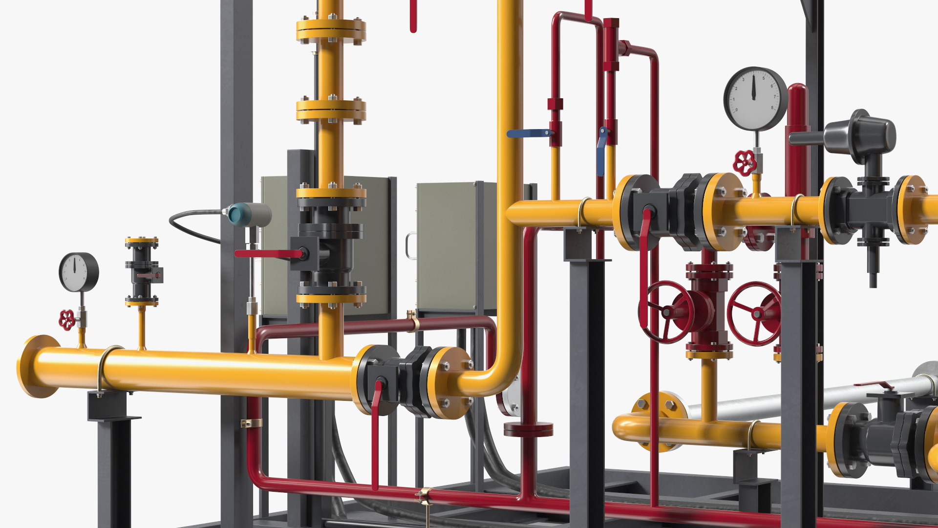 LNG Gas Filling Station Pipe Block 3D model