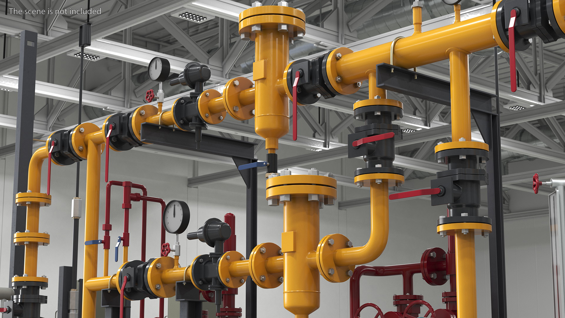 LNG Gas Filling Station Pipe Block 3D model
