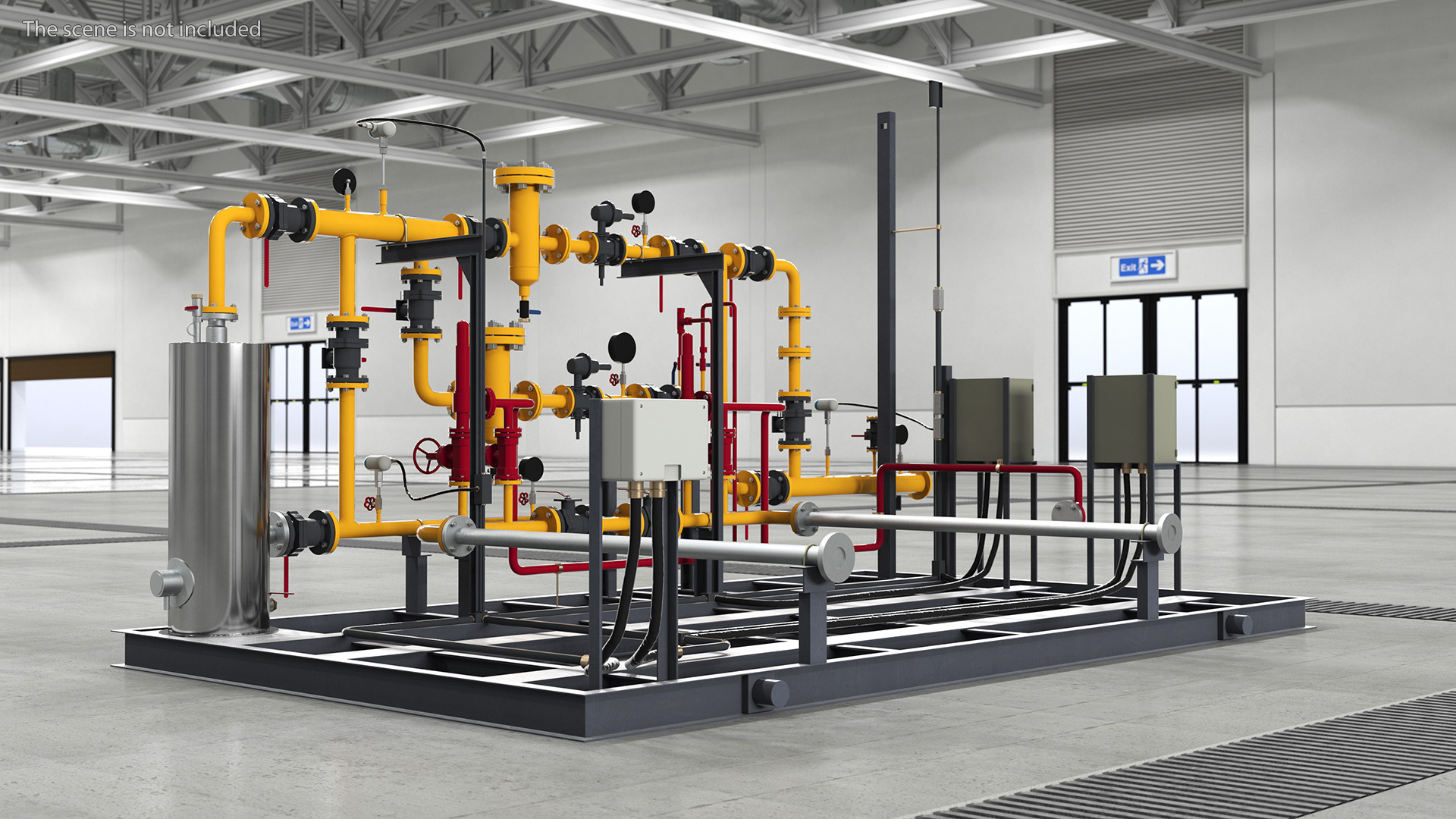 LNG Gas Filling Station Pipe Block 3D model