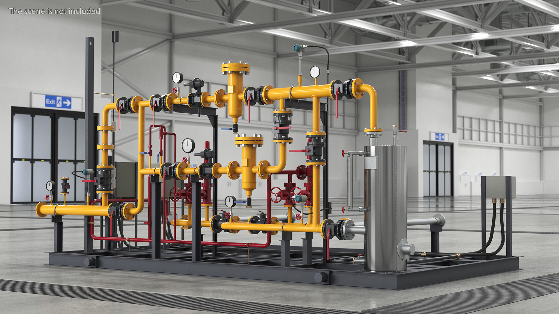 LNG Gas Filling Station Pipe Block 3D model