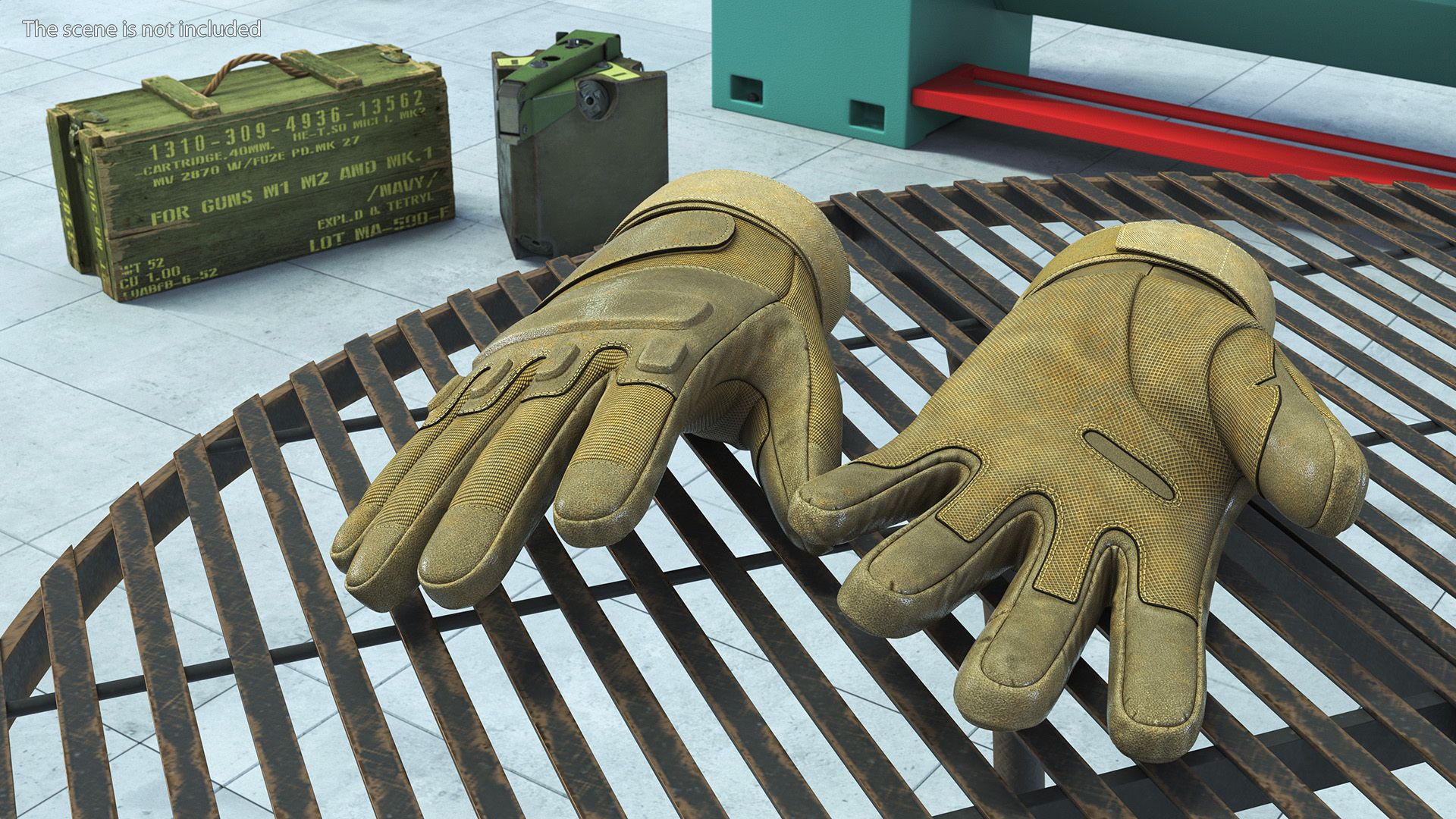 Tactical Military Gloves 3D model