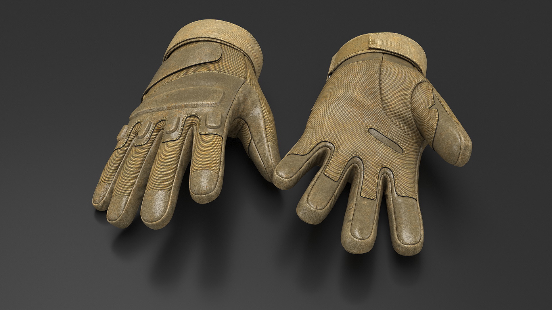 Tactical Military Gloves 3D model