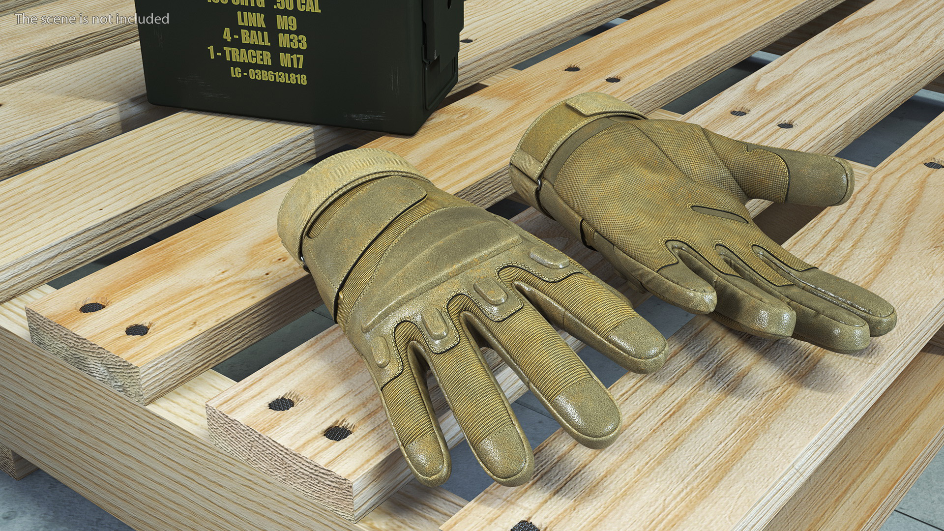 Tactical Military Gloves 3D model