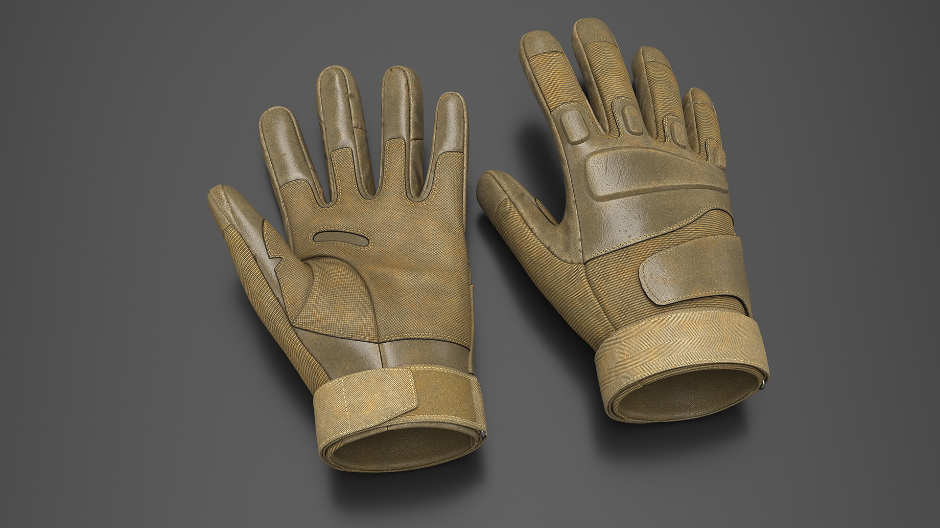Tactical Military Gloves 3D model