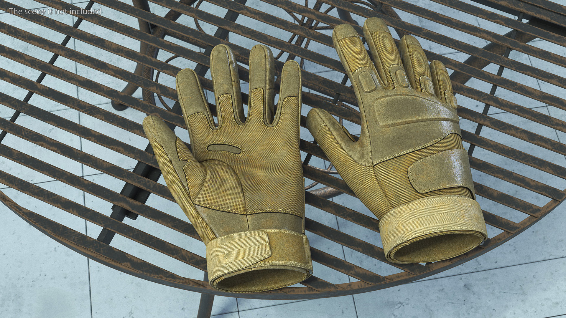 Tactical Military Gloves 3D model
