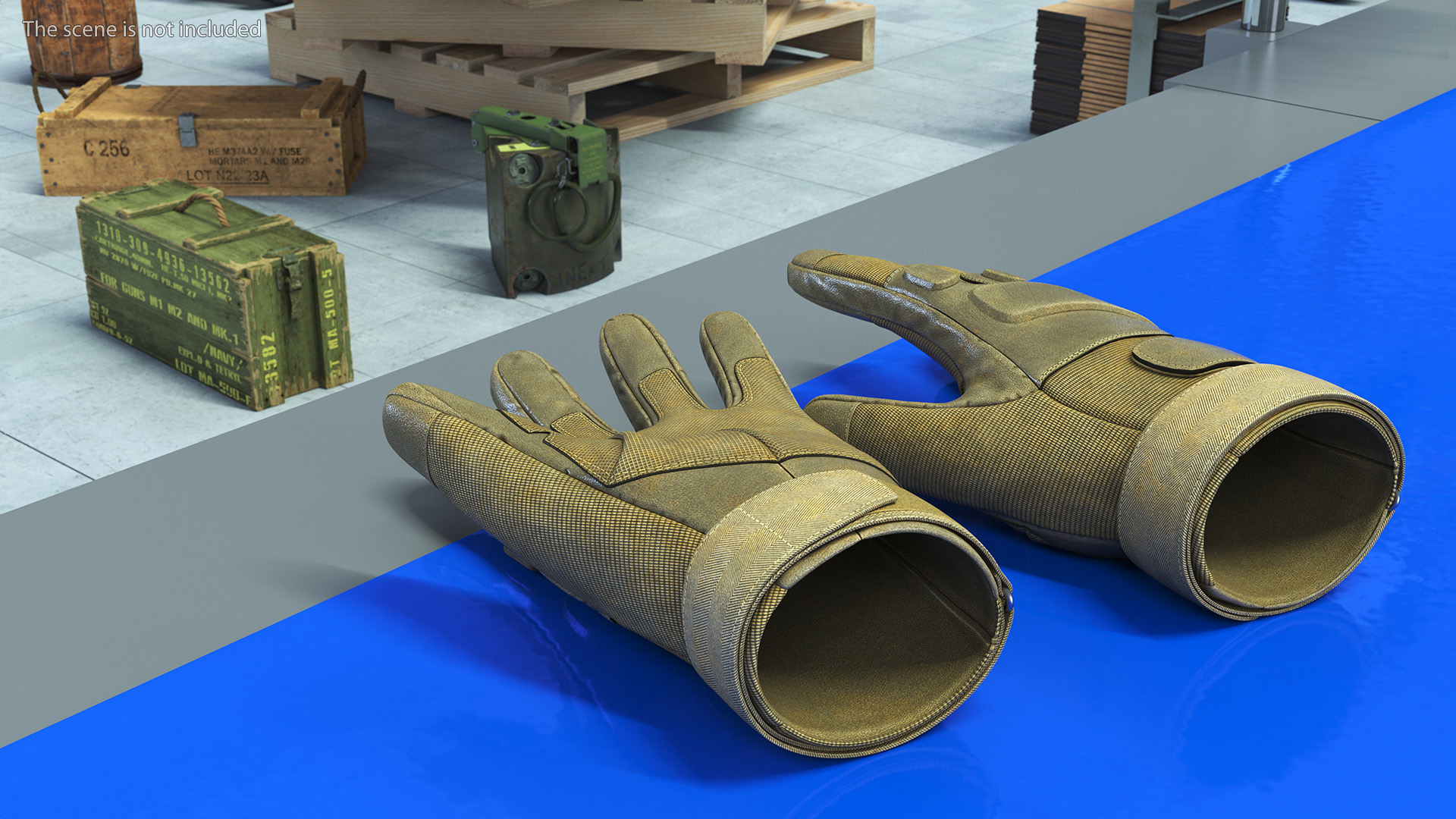 Tactical Military Gloves 3D model