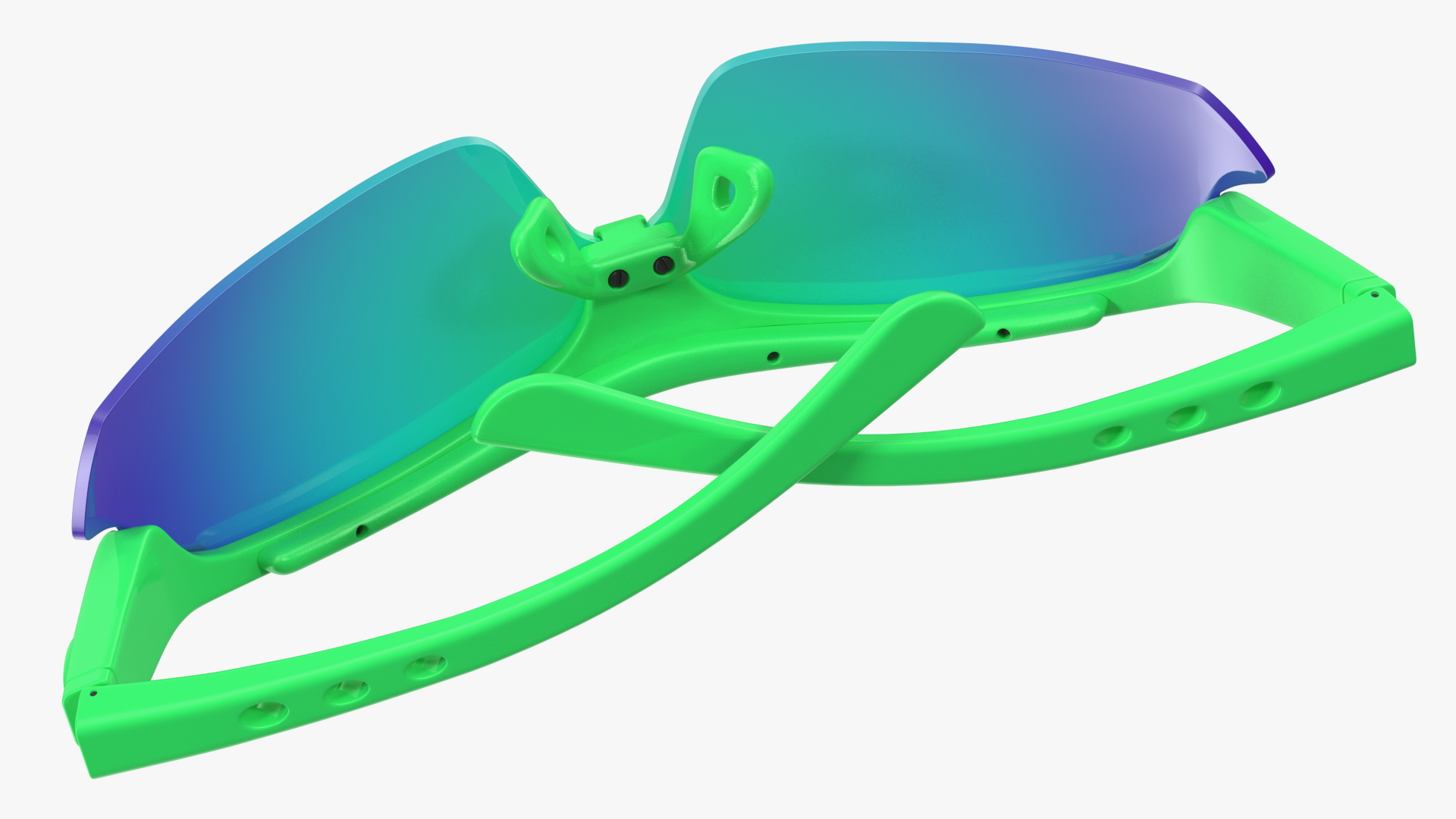Green Sport Eyeglasses 3D