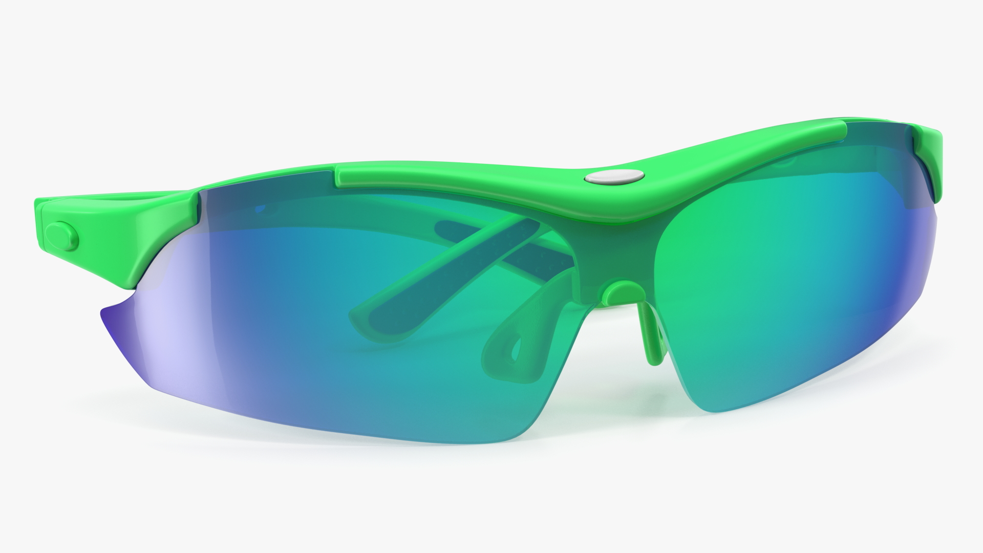 Green Sport Eyeglasses 3D