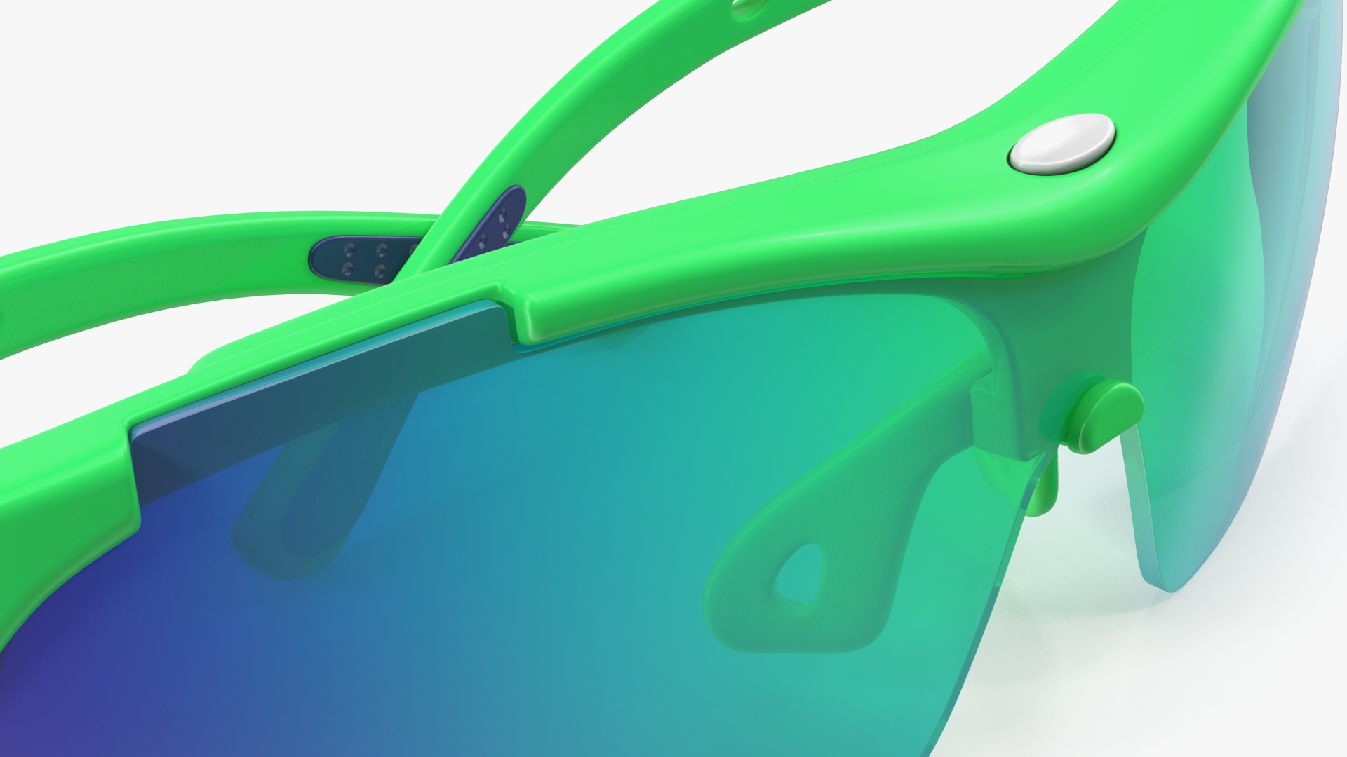 Green Sport Eyeglasses 3D