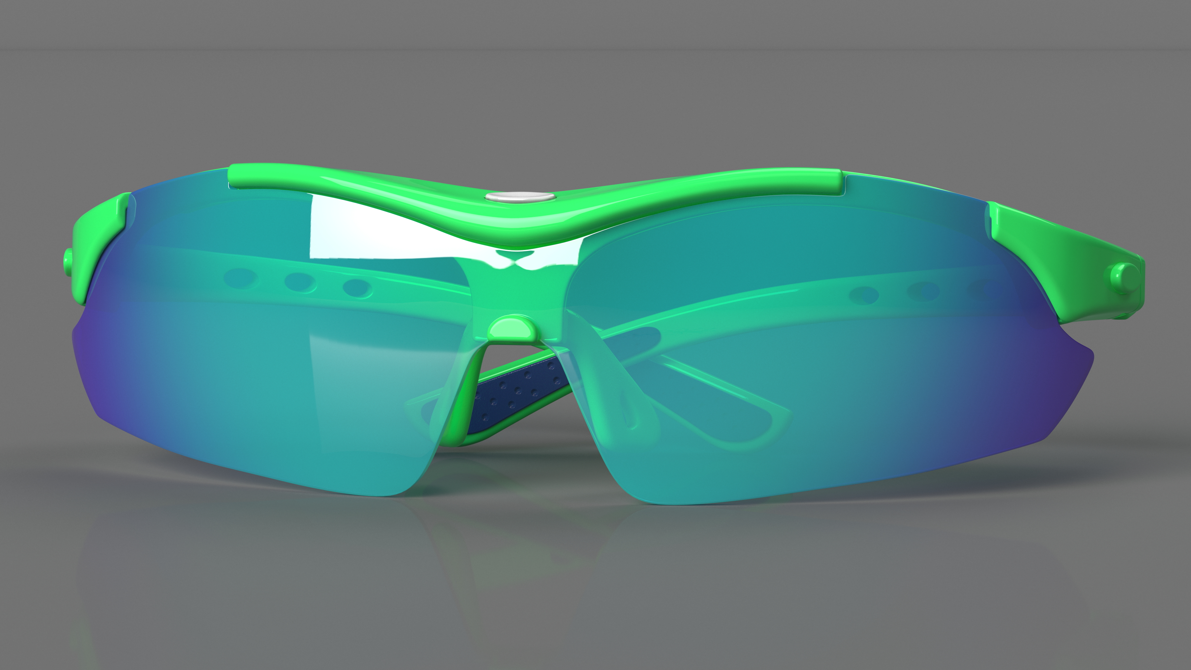 Green Sport Eyeglasses 3D