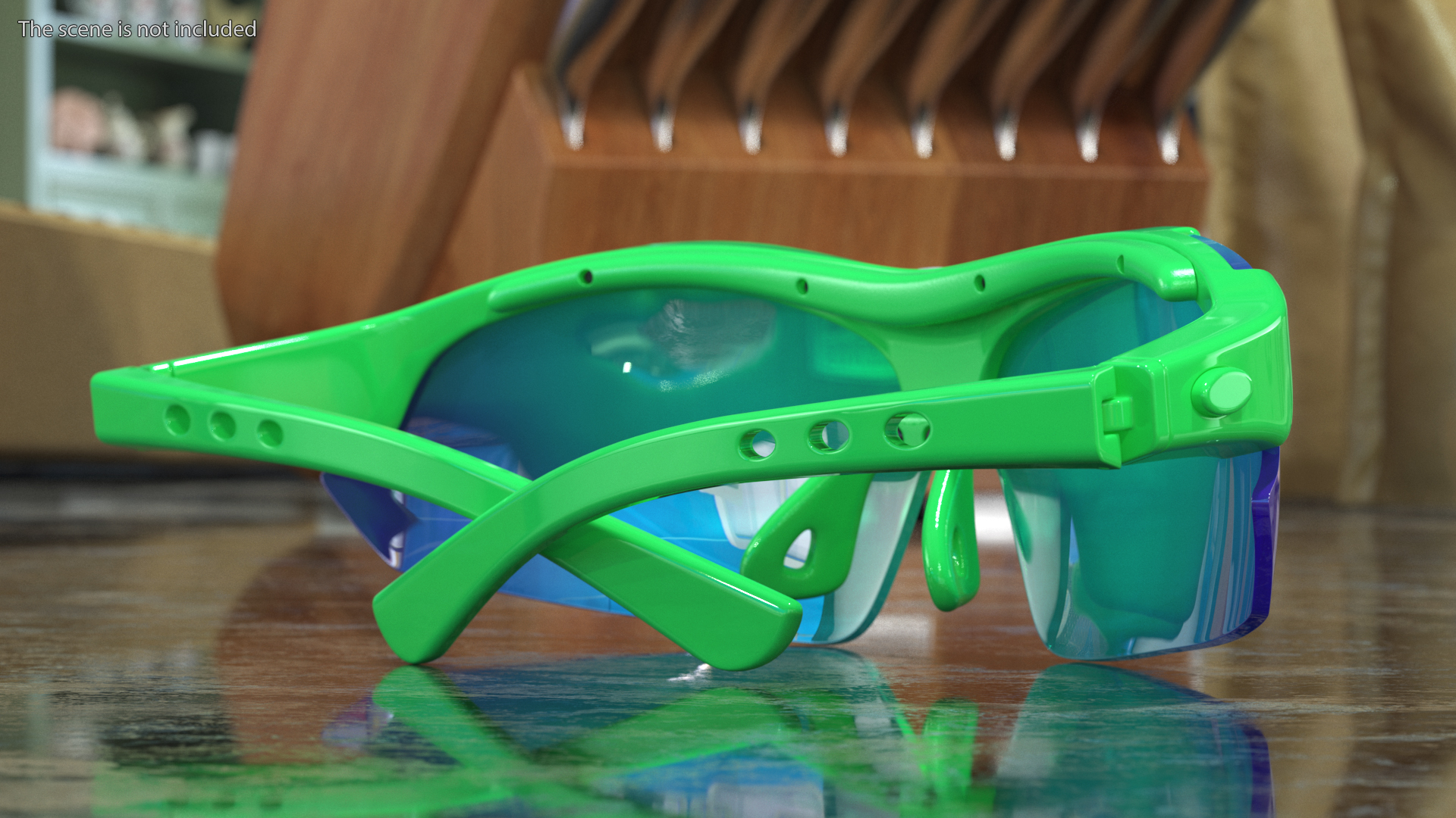 Green Sport Eyeglasses 3D