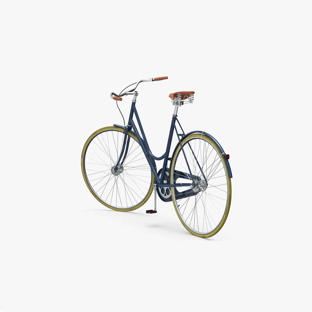 3D Vintage City Bicycle Rigged for Cinema 4D