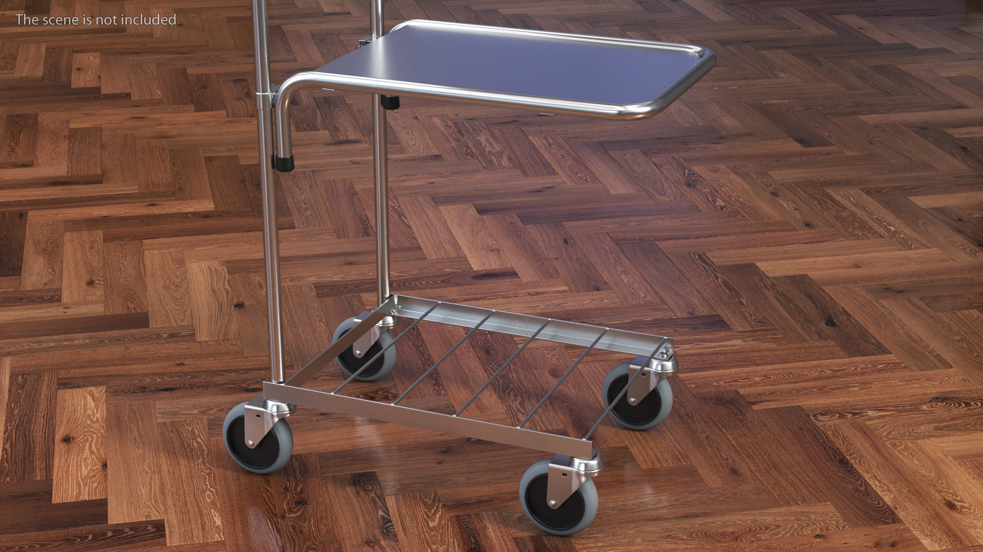 3D model Steel Mini Trolley With Two Shelves